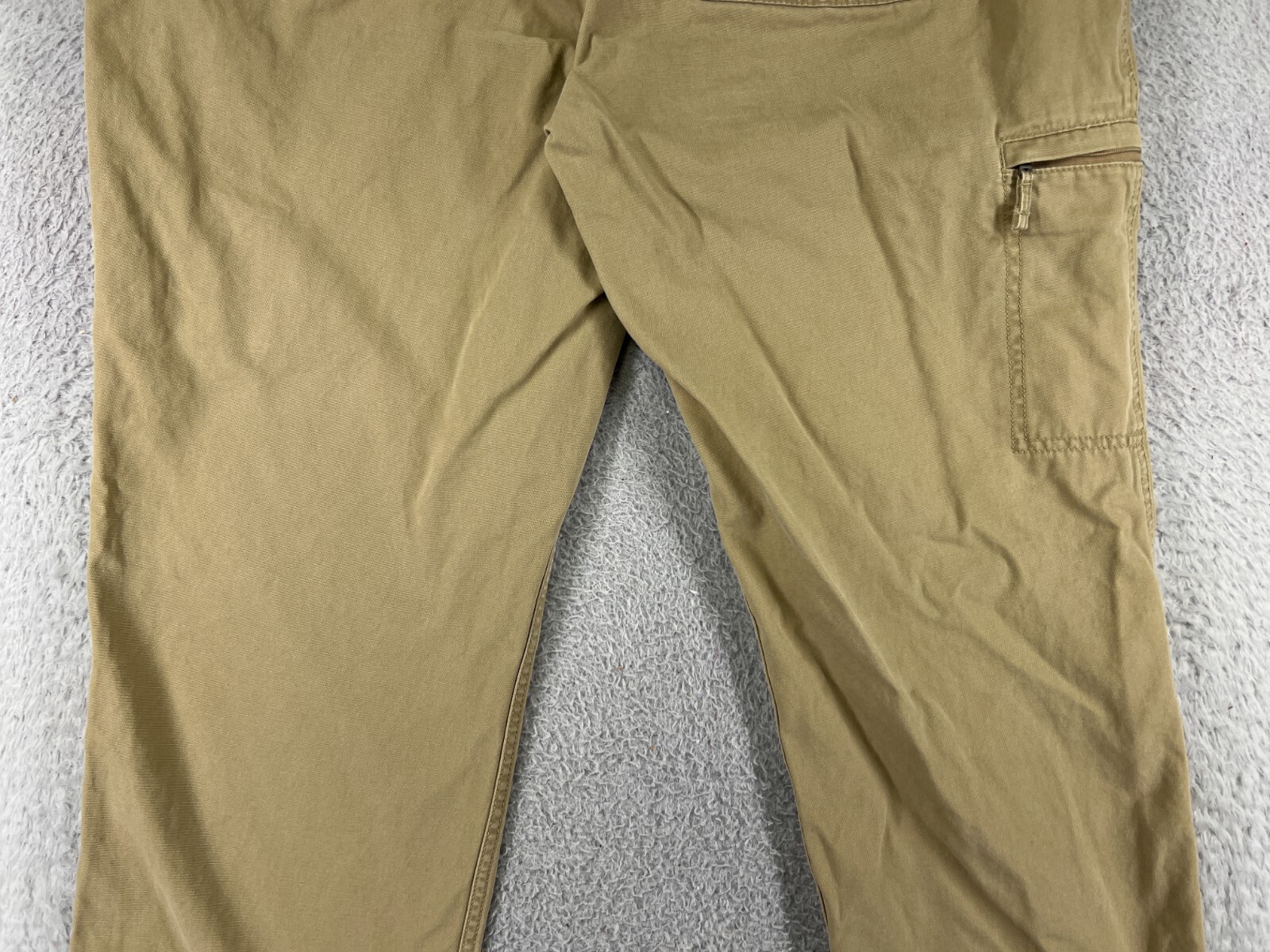 Dockers Pants Mens 38 Beige Cargo Pockets 100% Cotton DUCK Camping Outdoor