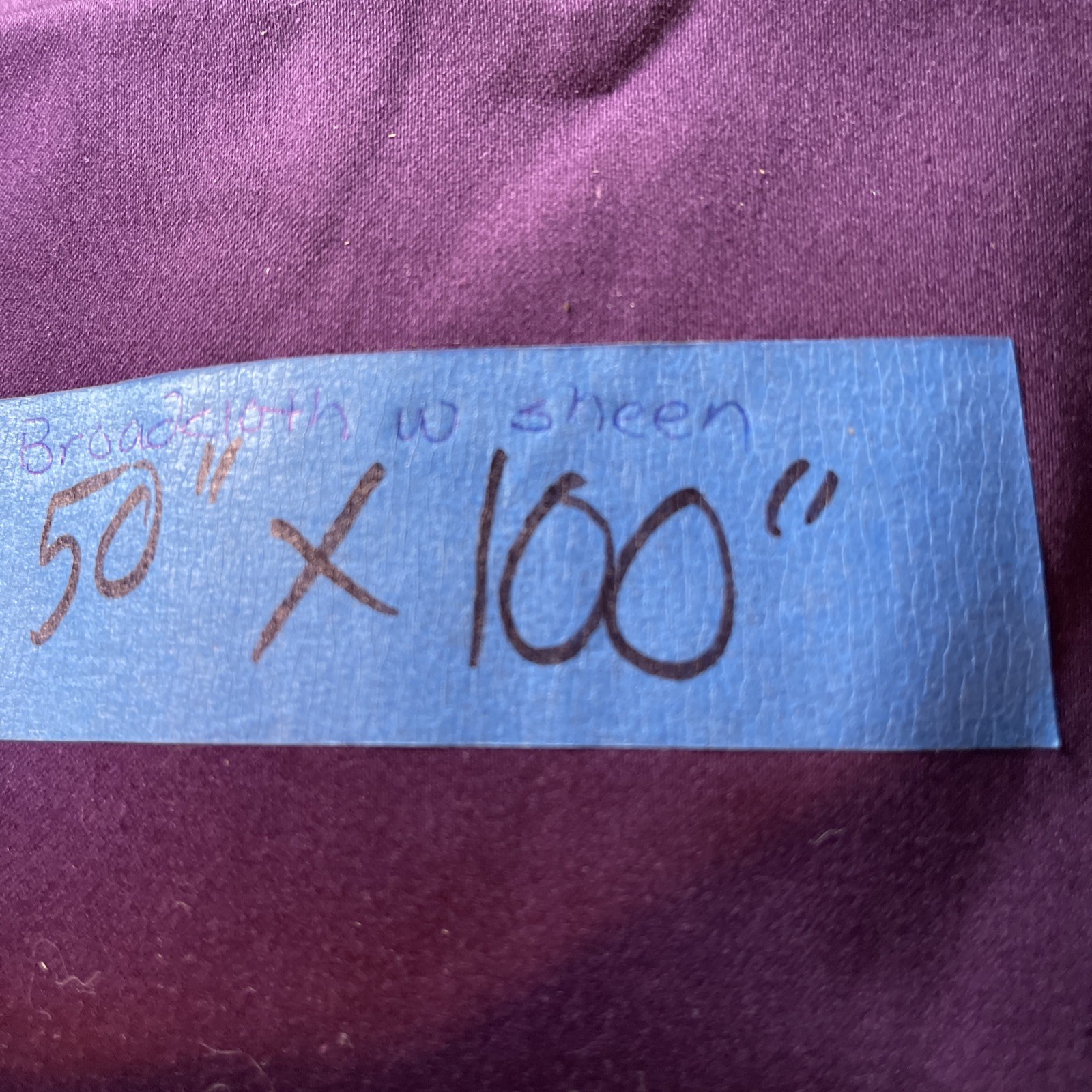 Dark Purple Broadcloth Fabric 50” X 100”