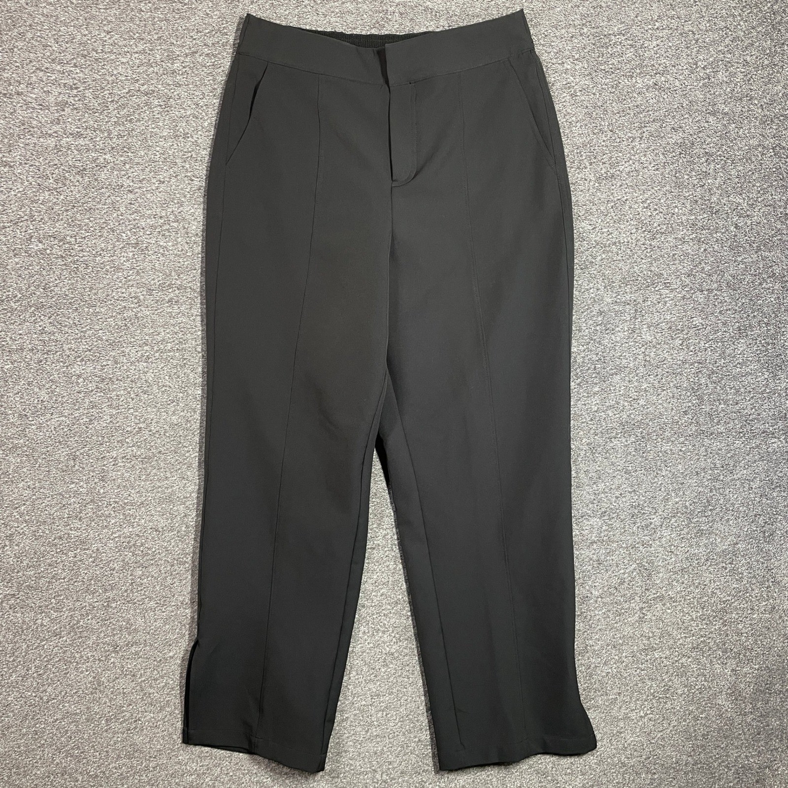 Calia Womens Black Tapered Ankle Pants Size M Stretch Athletic Casual Slits
