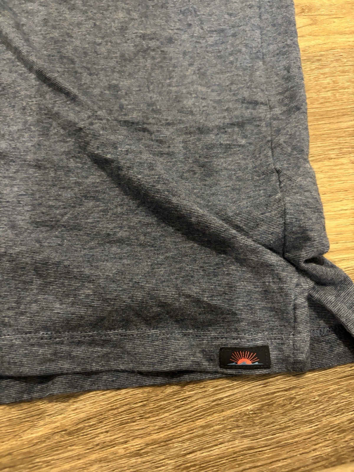 Faherty Brand Mens Movement Polo Shirt Blue Heather Short Sleeve Size Small