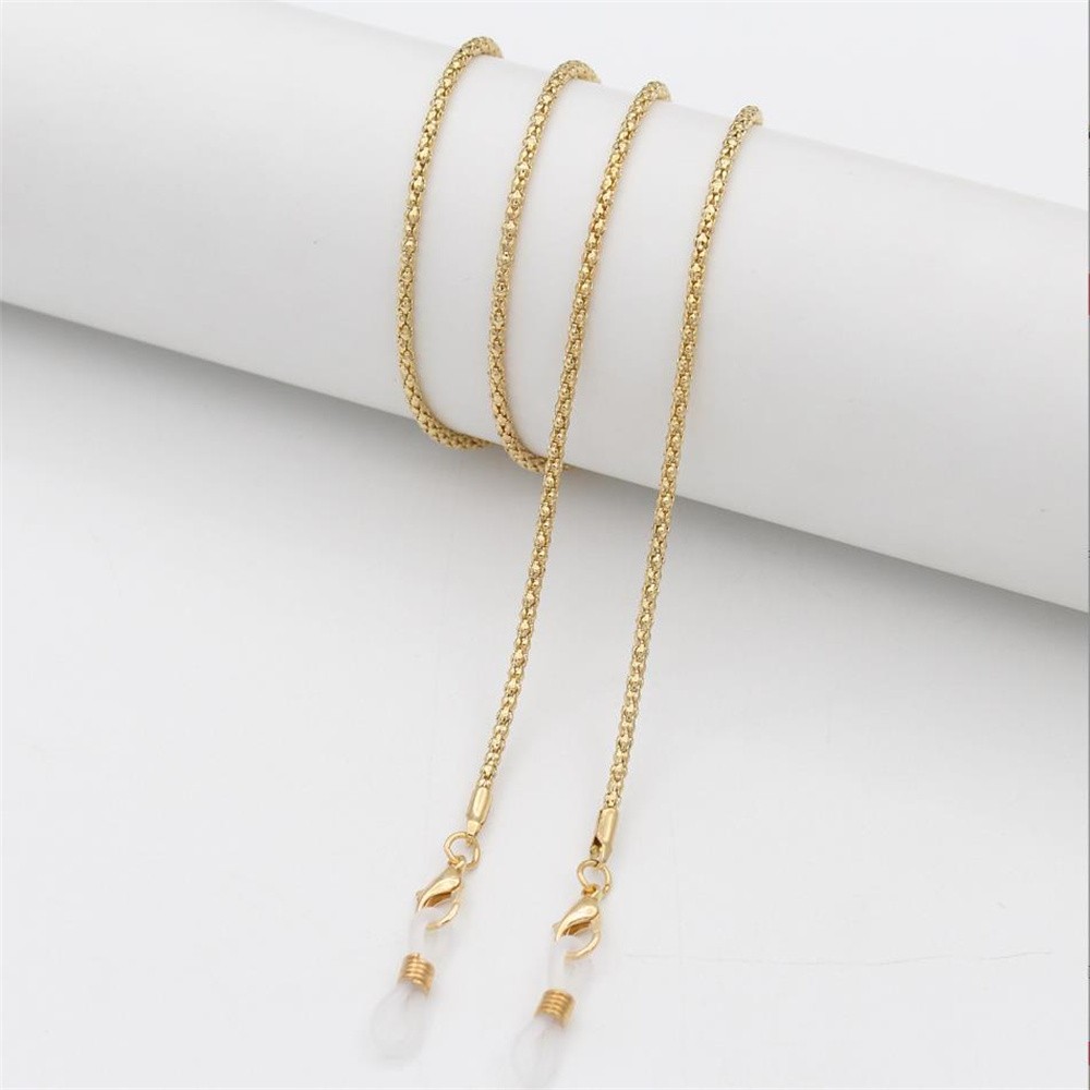 70cm/27inches Gold Non-slip Metal Glasses Chain Sunglasses Lanyard Mask Chain C