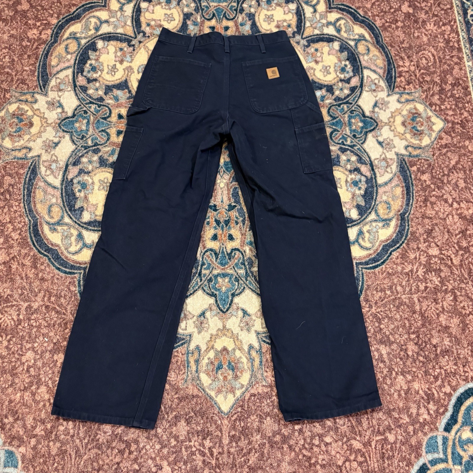Carhartt B11 MDT Carpenter Work Pants 31×30 Navy Blue Canvas Workwear