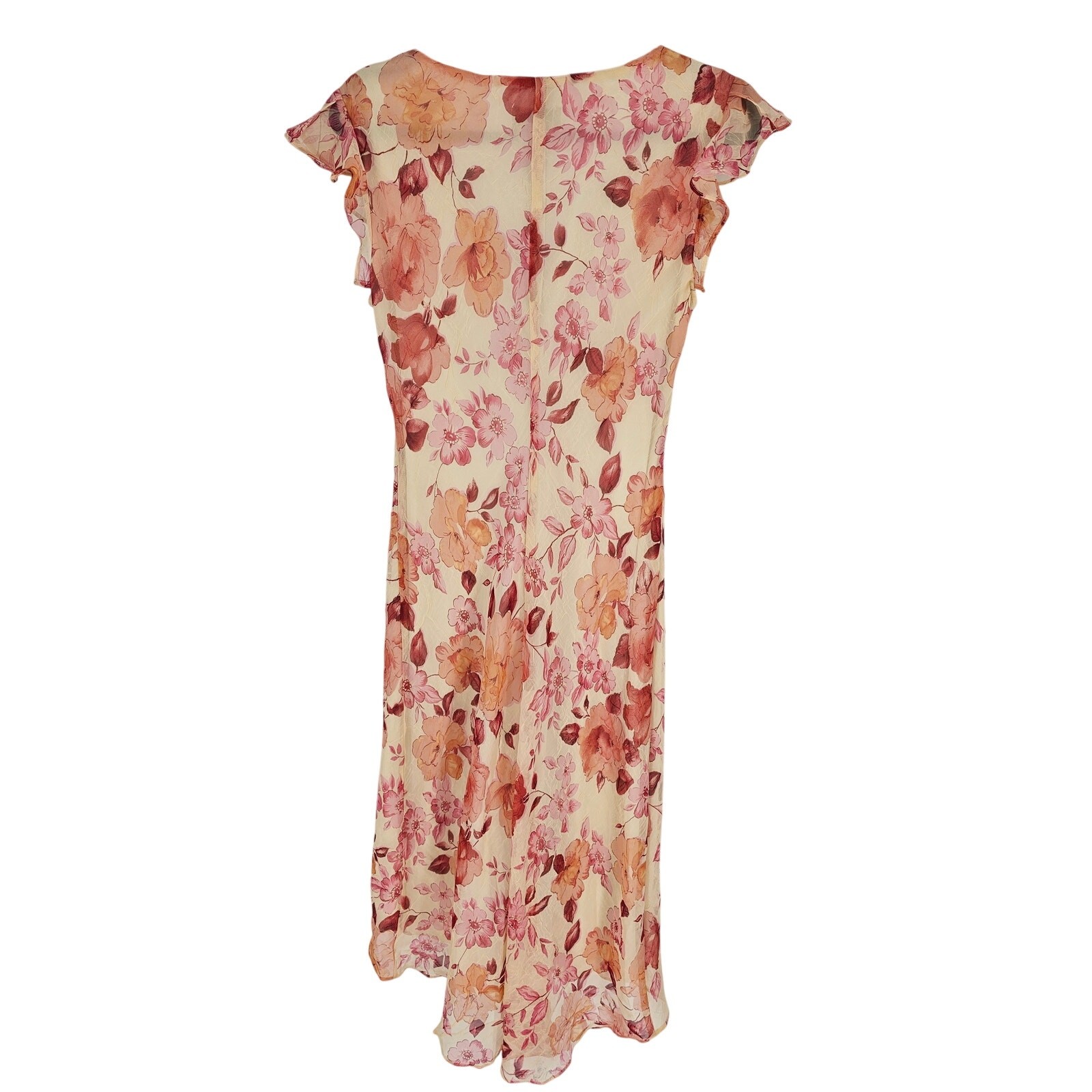 Breakin’ Loose Women’s Pink Floral Polyester V-Neck Fit & Flare Dress Size 11/12