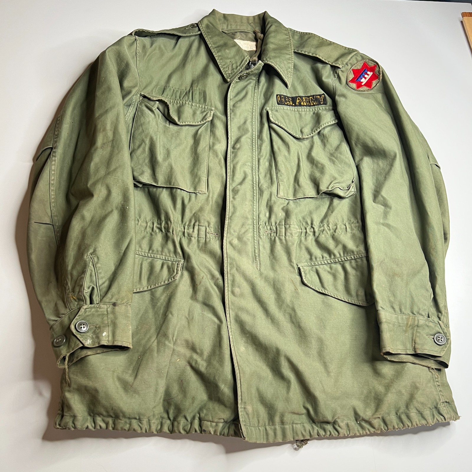60s Vintage US Army M51 Field Jacket 8405-255-8589 Korean War Era Talon Zipper