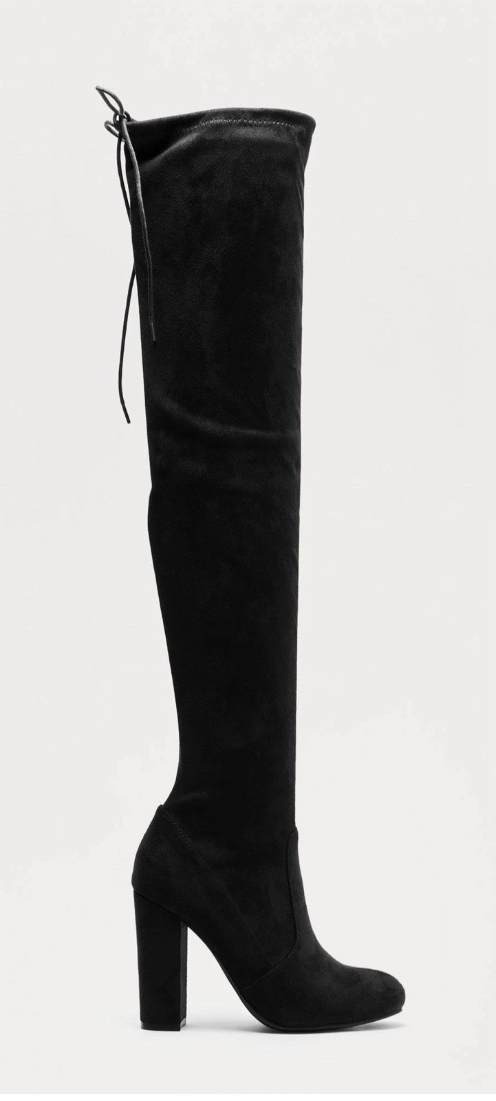 Fashion Nova Women’s Black Thigh-High Over-the-Knee Faux Suede Boots 8