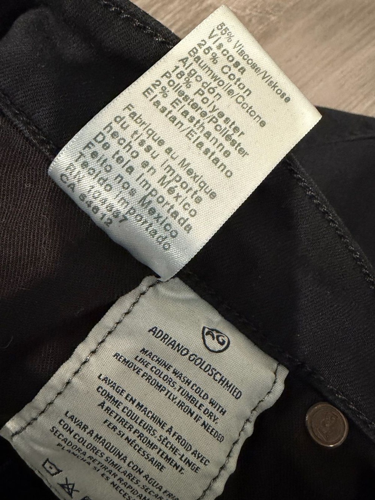Farrah Skinny Jean Mid-Rise Skinny Super Black Size 31 R