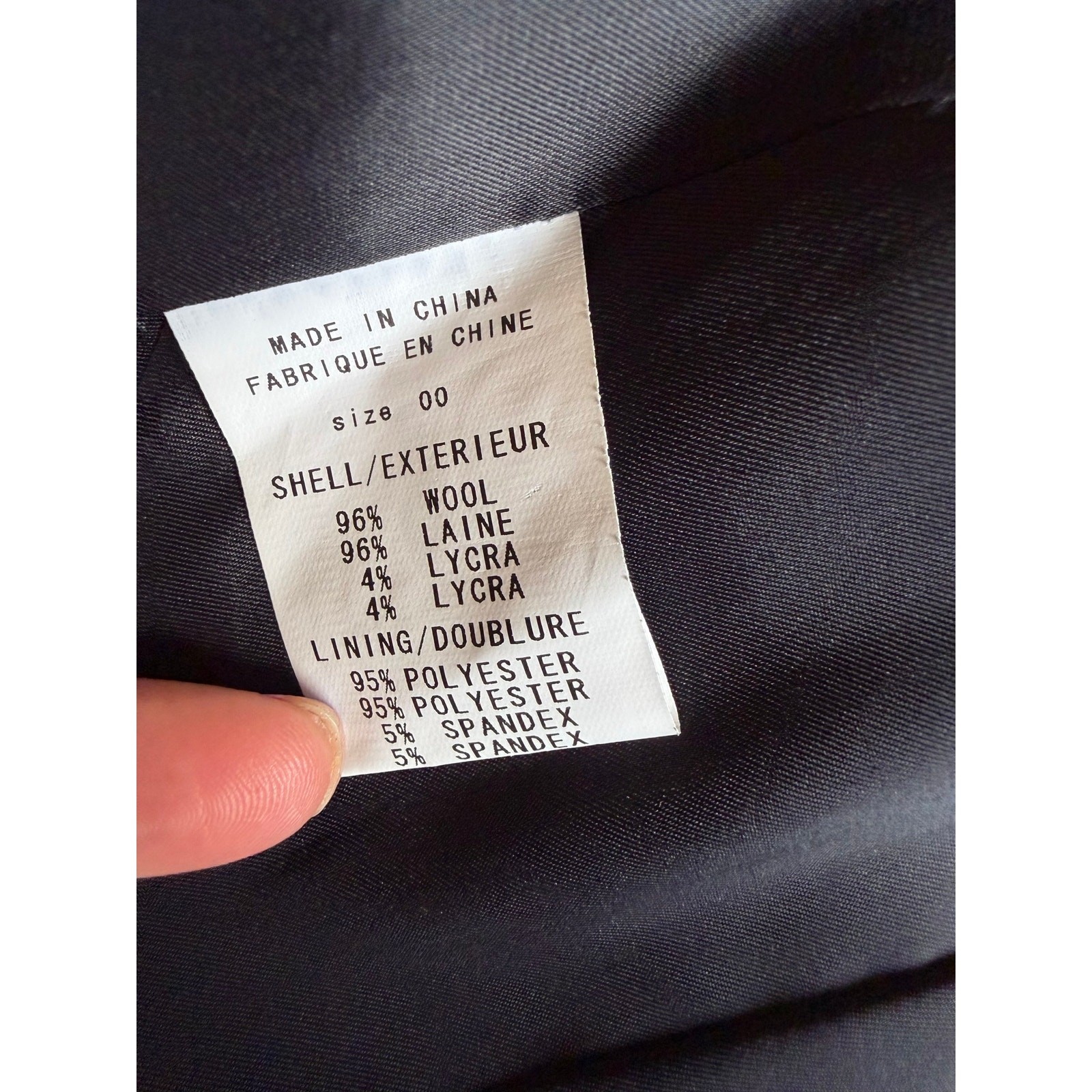 Theory Women’s Navy Single-Button Wool Blend Tailored Blazer Jacket Size 00