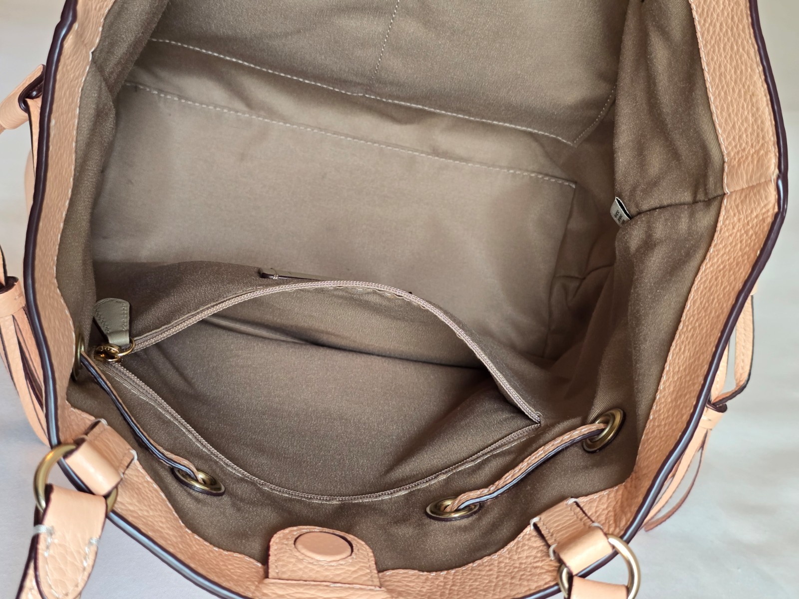 Coach Andy Tote in Faded Blush Pebbled Leather Embossed Horse & Carriage Logo