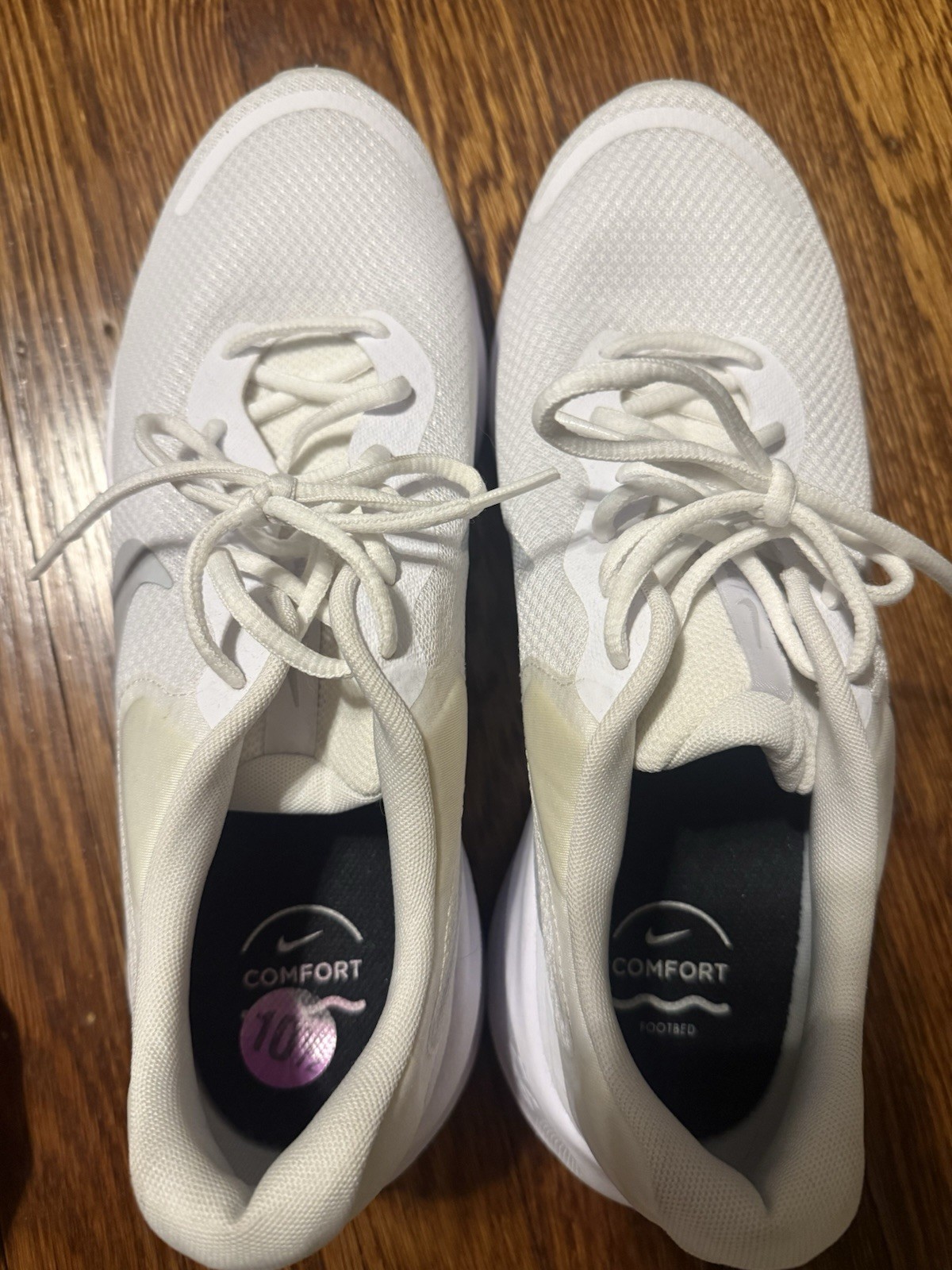 Nike Revolution 8 Men’s Low Top Road Running Lace-Up Sneakers White Size 12