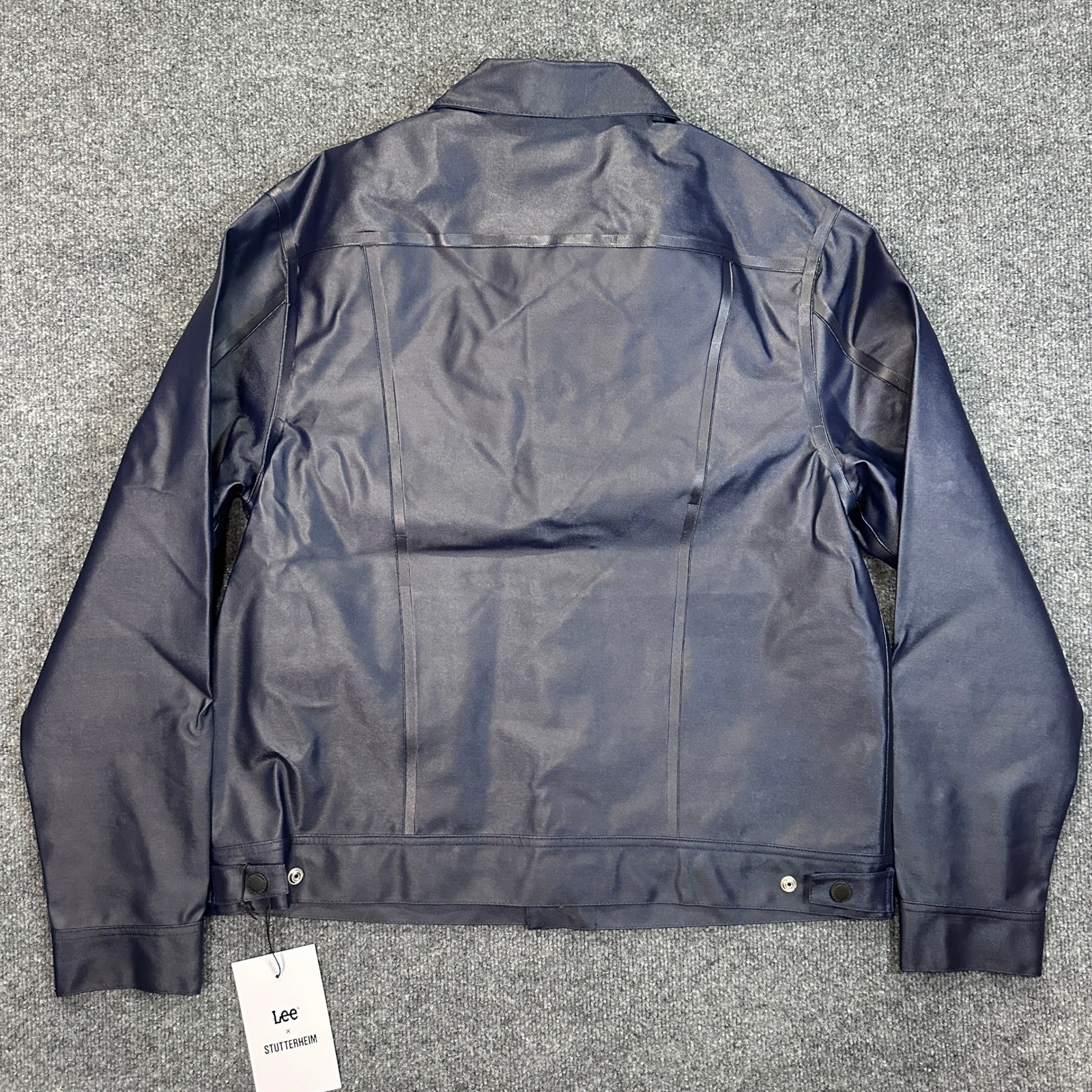NWT Lee x Stutterheim Mens Storm Rider Jacket Aviator Navy Waterproof Raincoat L