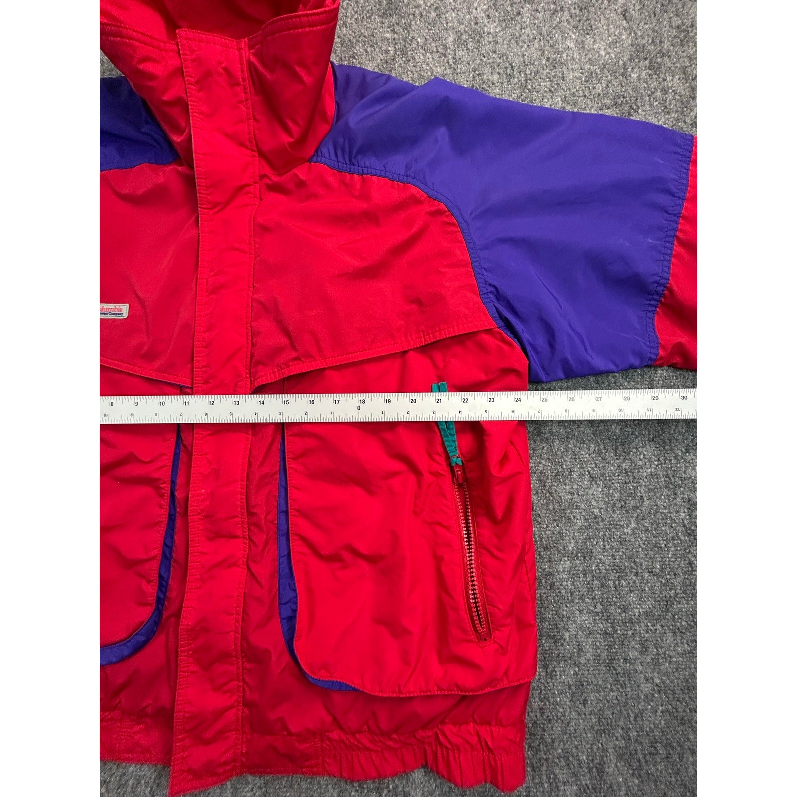 90s Vintage Columbia Powder Keg Ski Jacket Men’s Large Red Purple Made in Korea