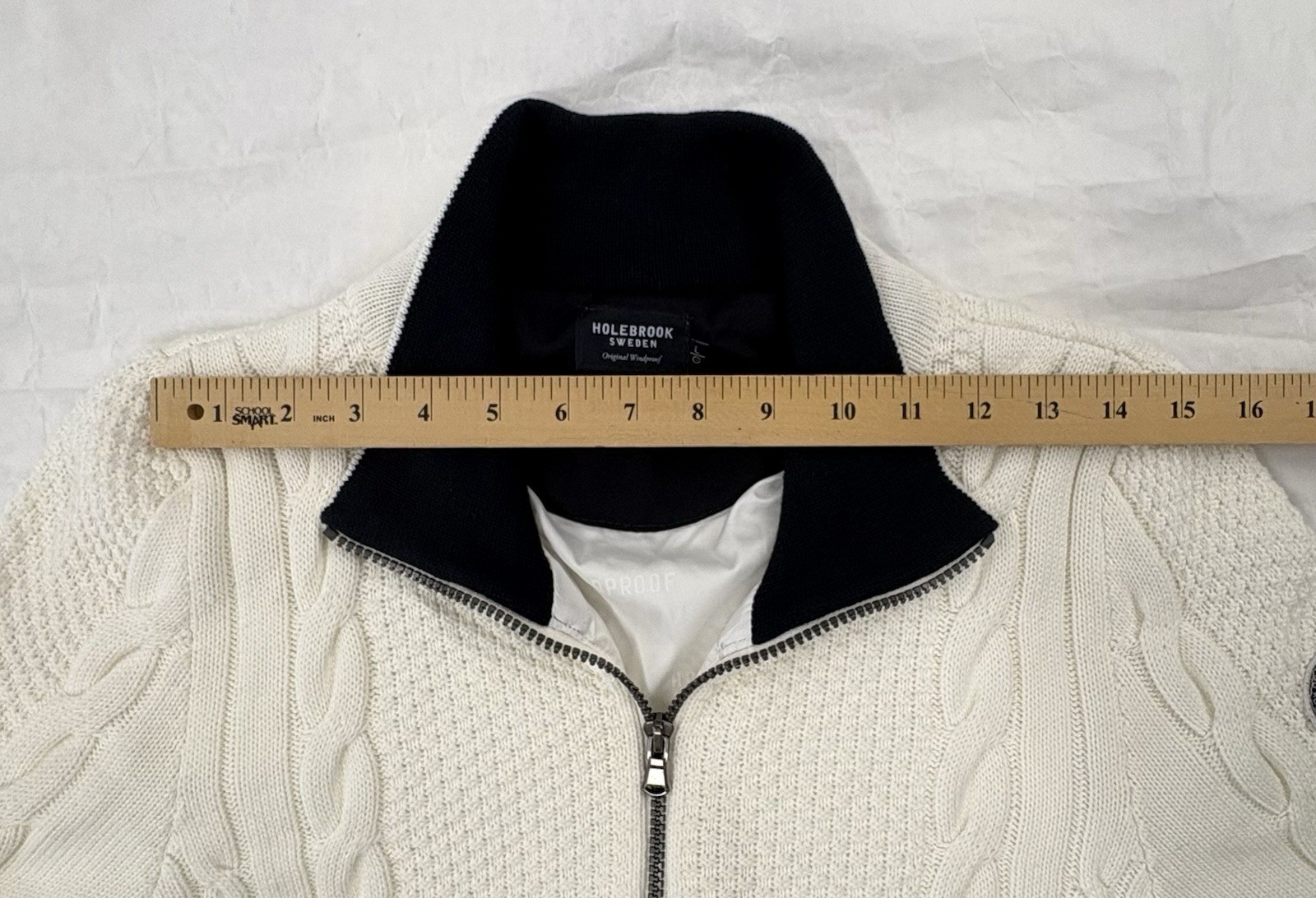 Holebrook Sweden Women’s Windproof Full Zip Sweater Jacket Organic Cotton Large