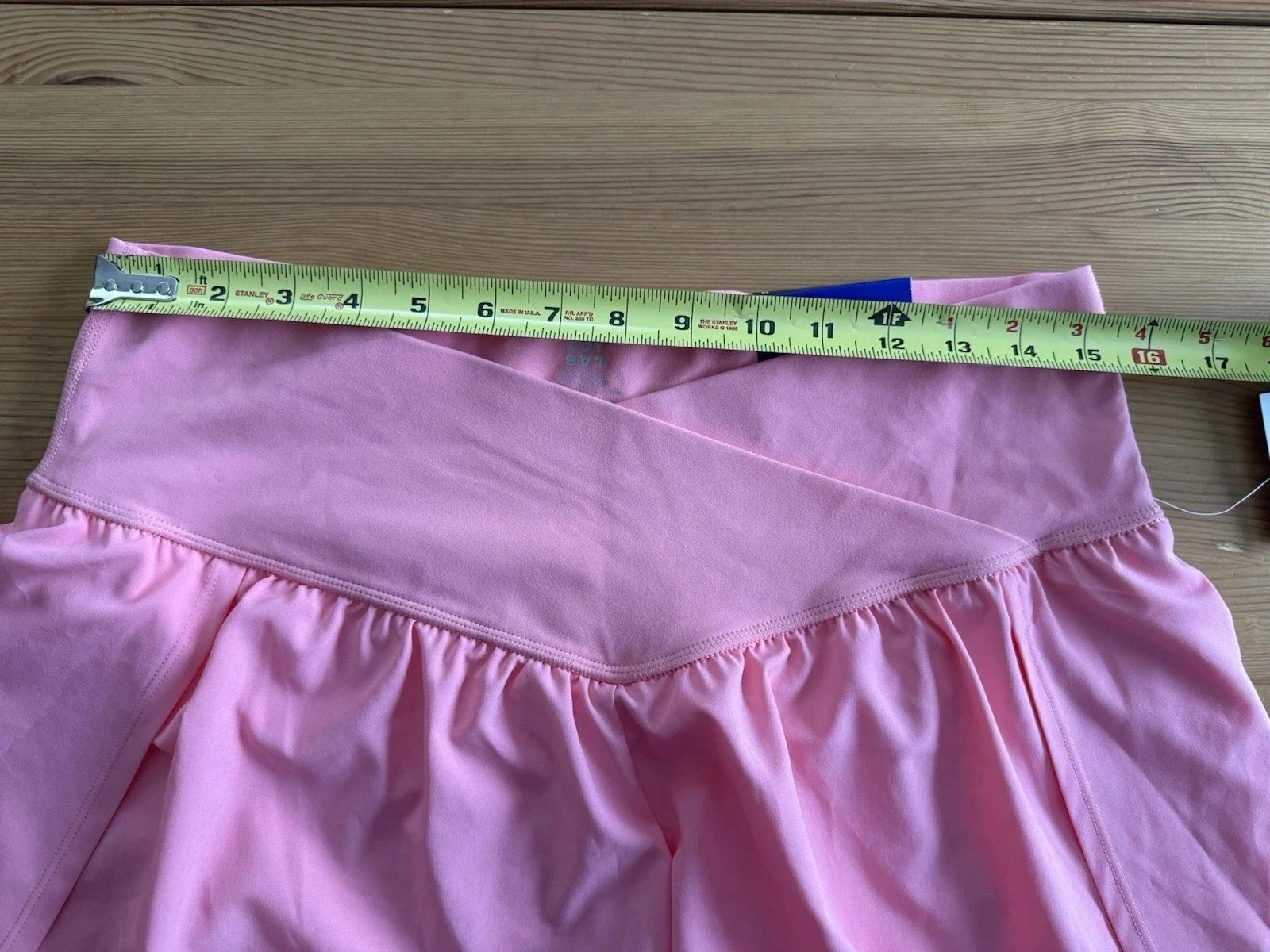 NWT JoyLab Skort Womens Pink Crossover Waist, Built-In Shorts Athletic Tennis XL
