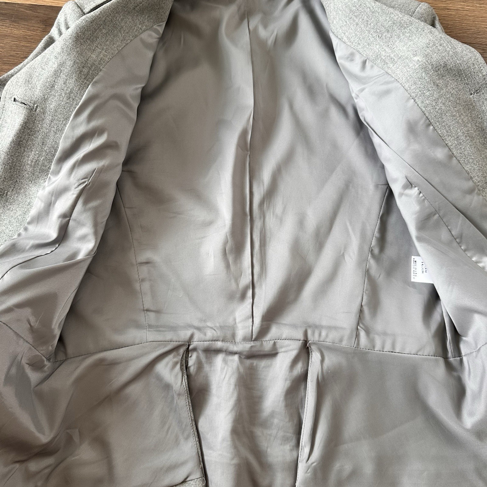 Theory Womens Utility Blazer Jacket Wool Blend Gray Womens 8 Military Button