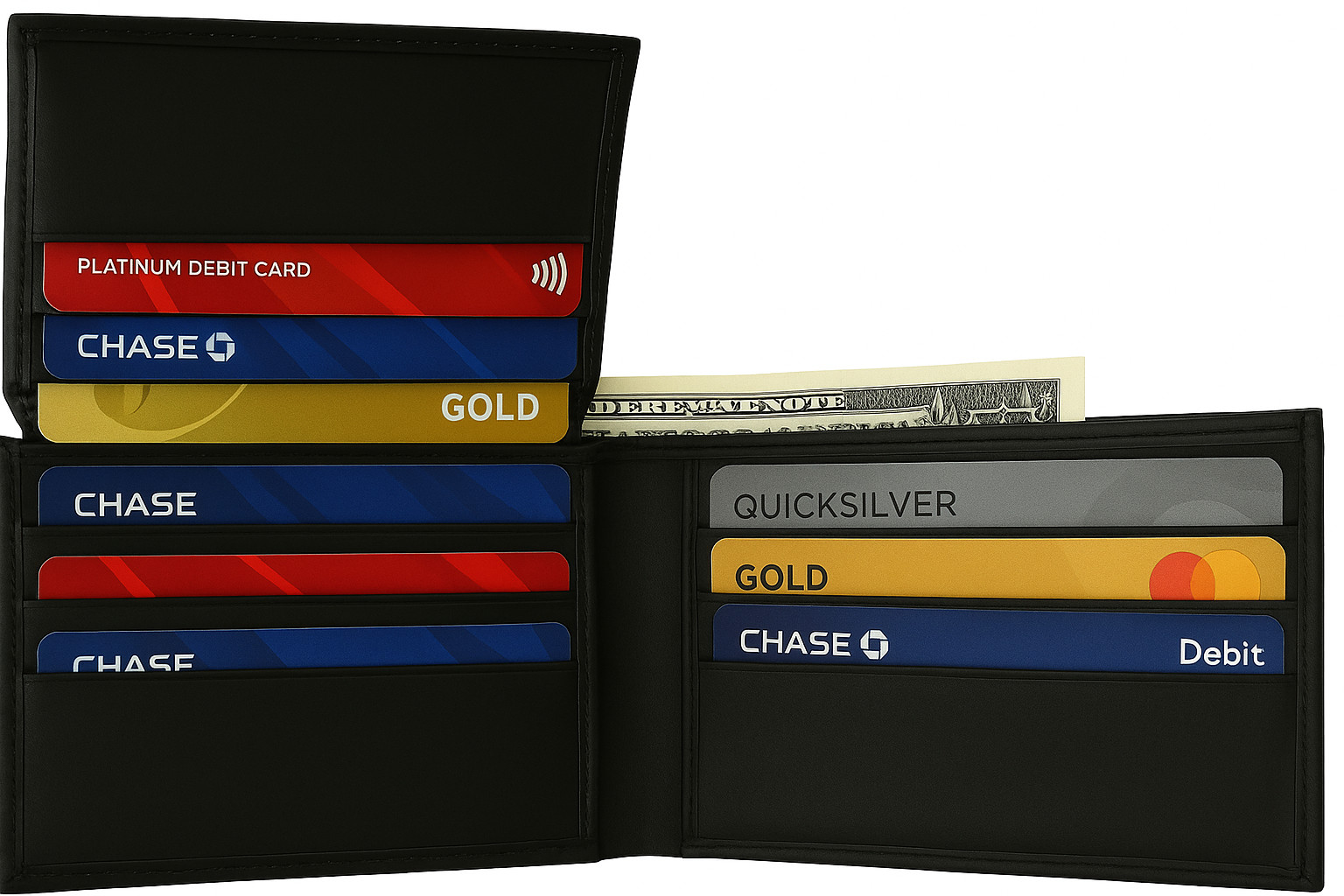 Genuine Leather Minimalist Bifold Wallets For Men RFID Blocking Slim Mens Wallet