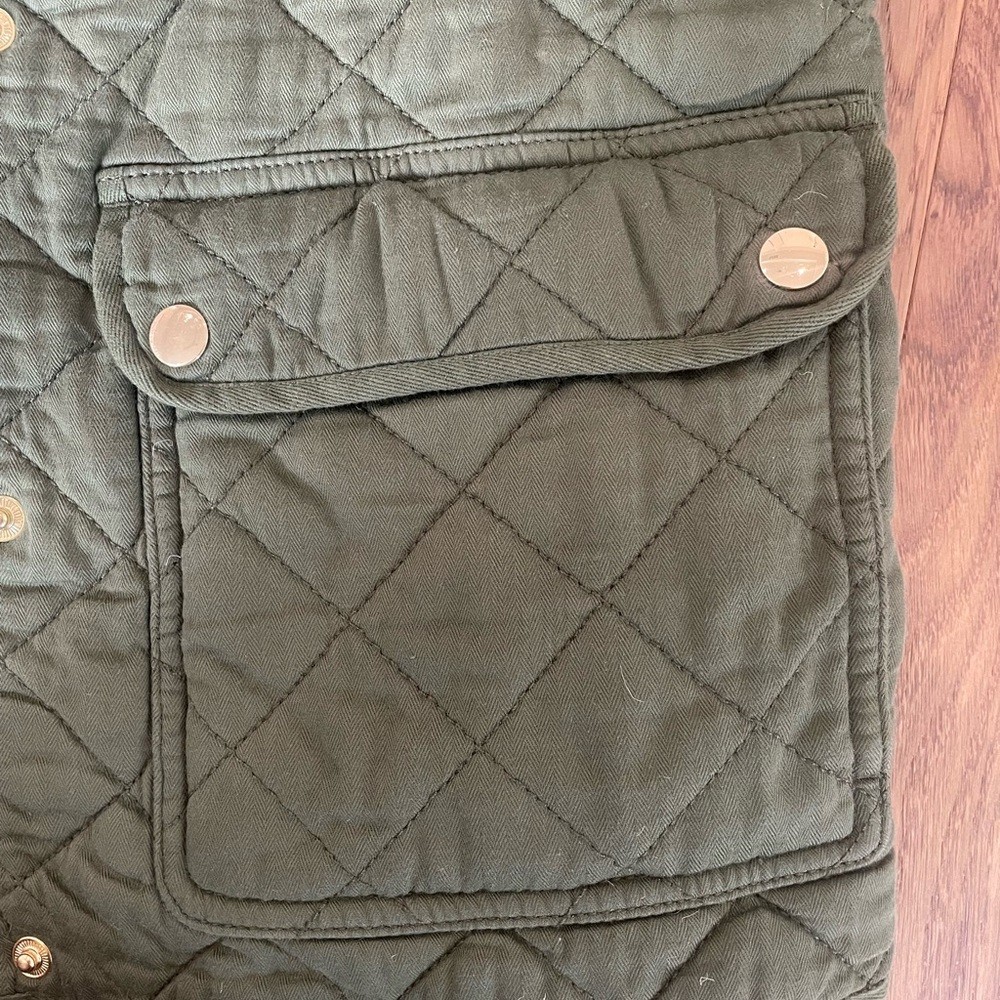 J.Crew Quilted Downtown Field Jacket in Deep Moss