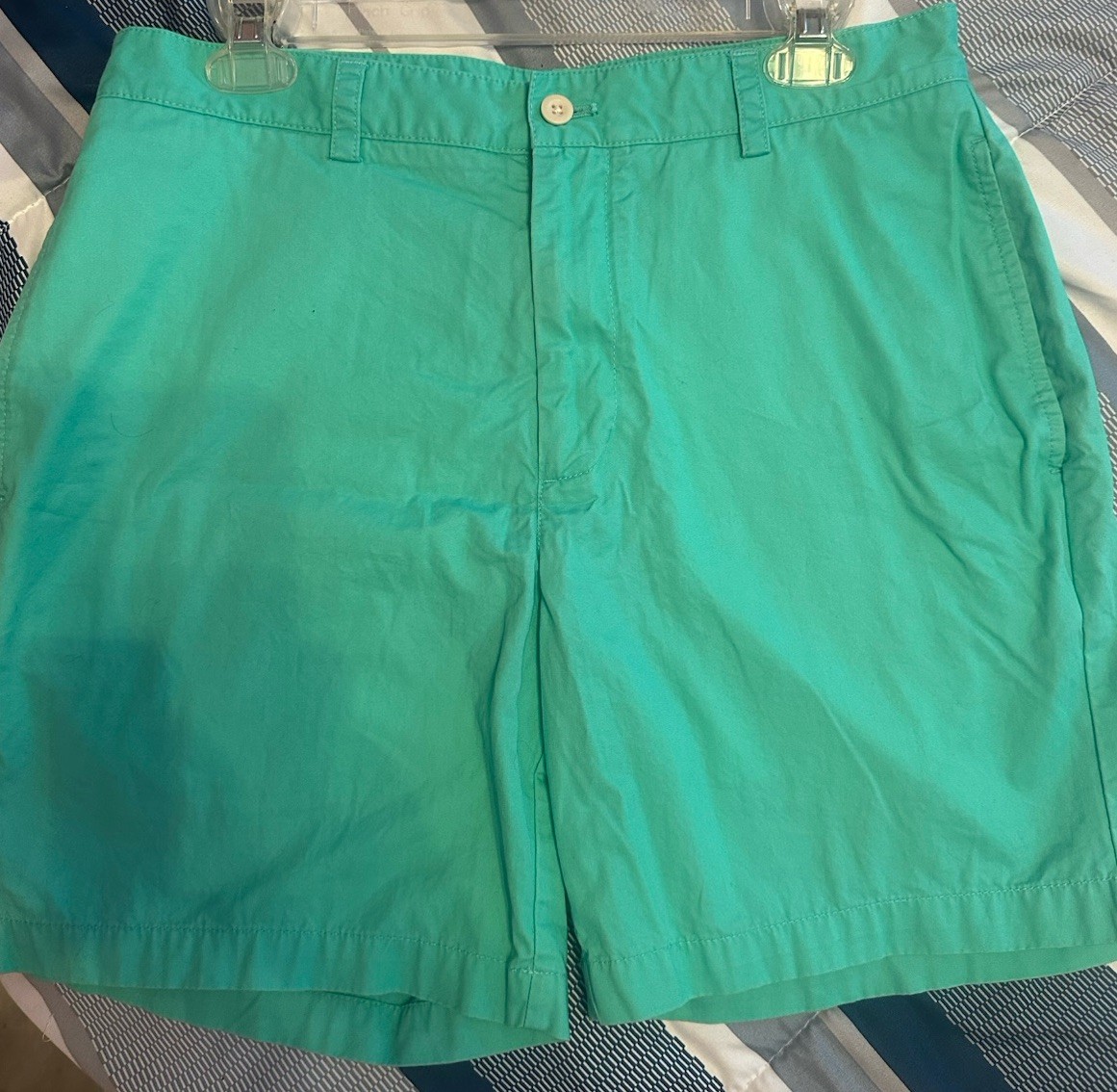Vineyard Vines Men’s Size 32 Club Shorts 7″ Inseam Teal Cotton Preppy Vacation