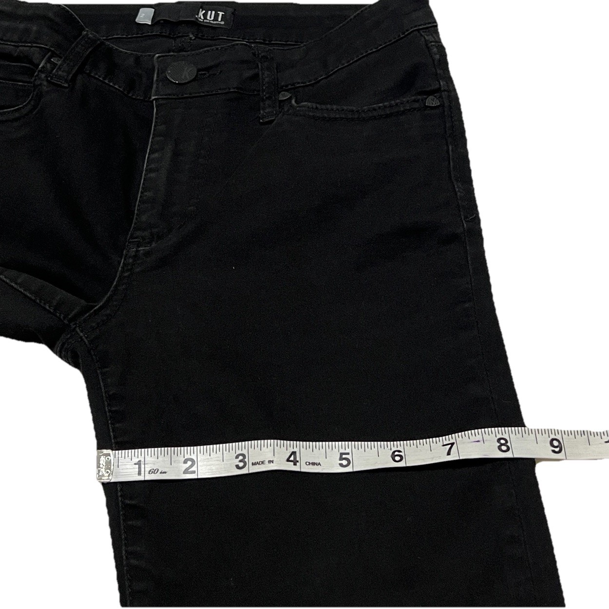 Kut From The Kloth Size 2 26W Mid Rise Diana Skinny Stretch Black Jeans
