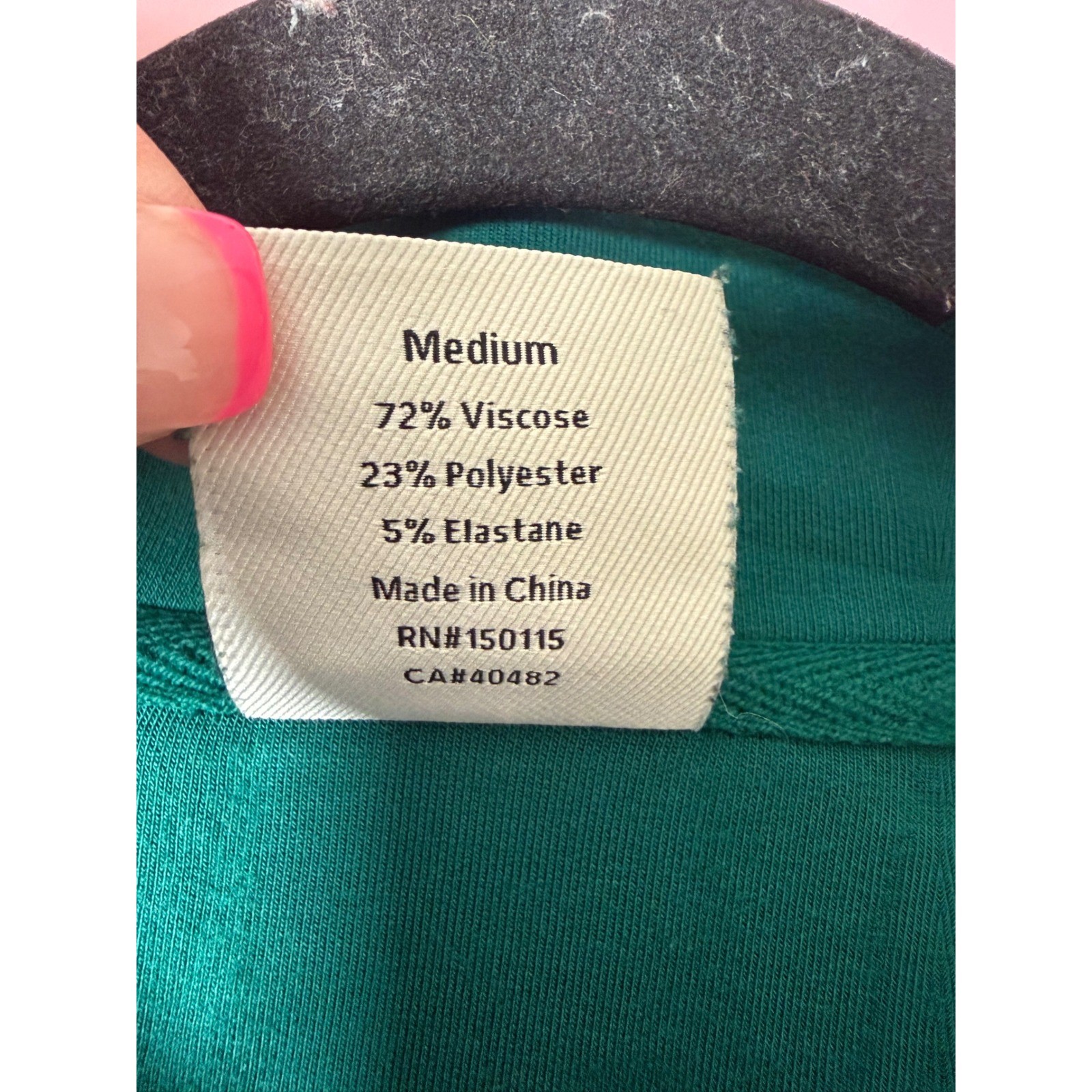 Varley DoubleSoft Sleeveless Sweatshirt Womens Medium Green Good Cowl Neck