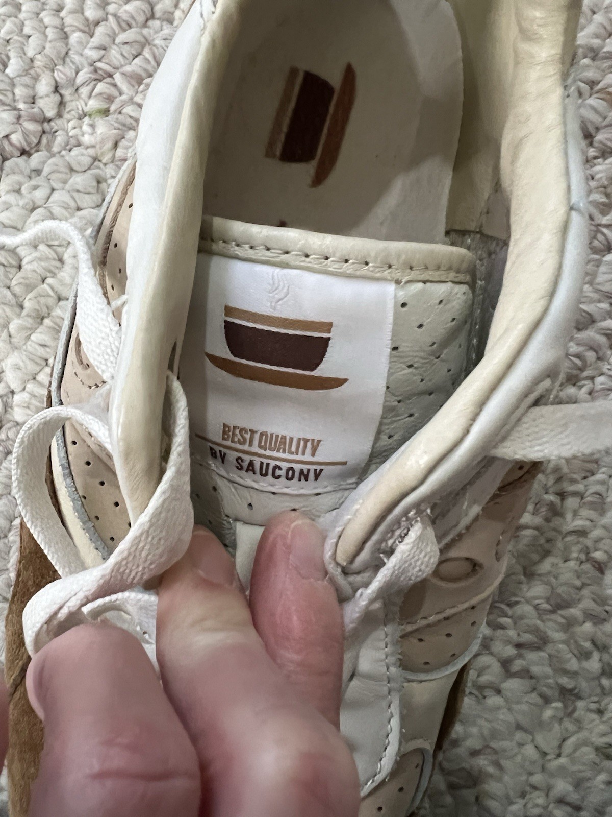 Saucony Shadow 6000 Beige Rust Sneakers Mens Shoes Size 8 Brown Tan S70775-1
