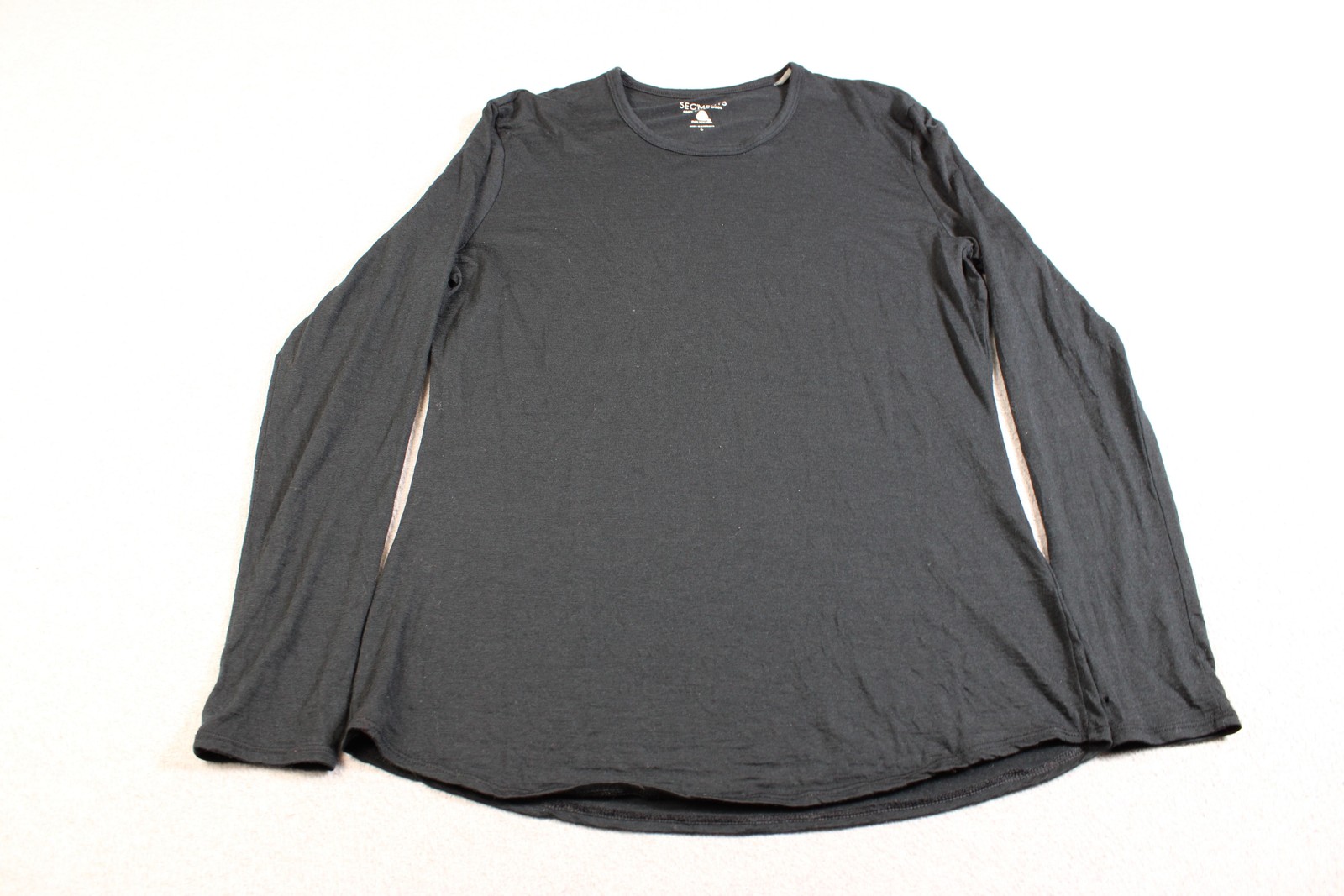 SEG’MENTS Merino Wool Shirt Womens Large Gray Long Sleeve Crewneck Base Layer