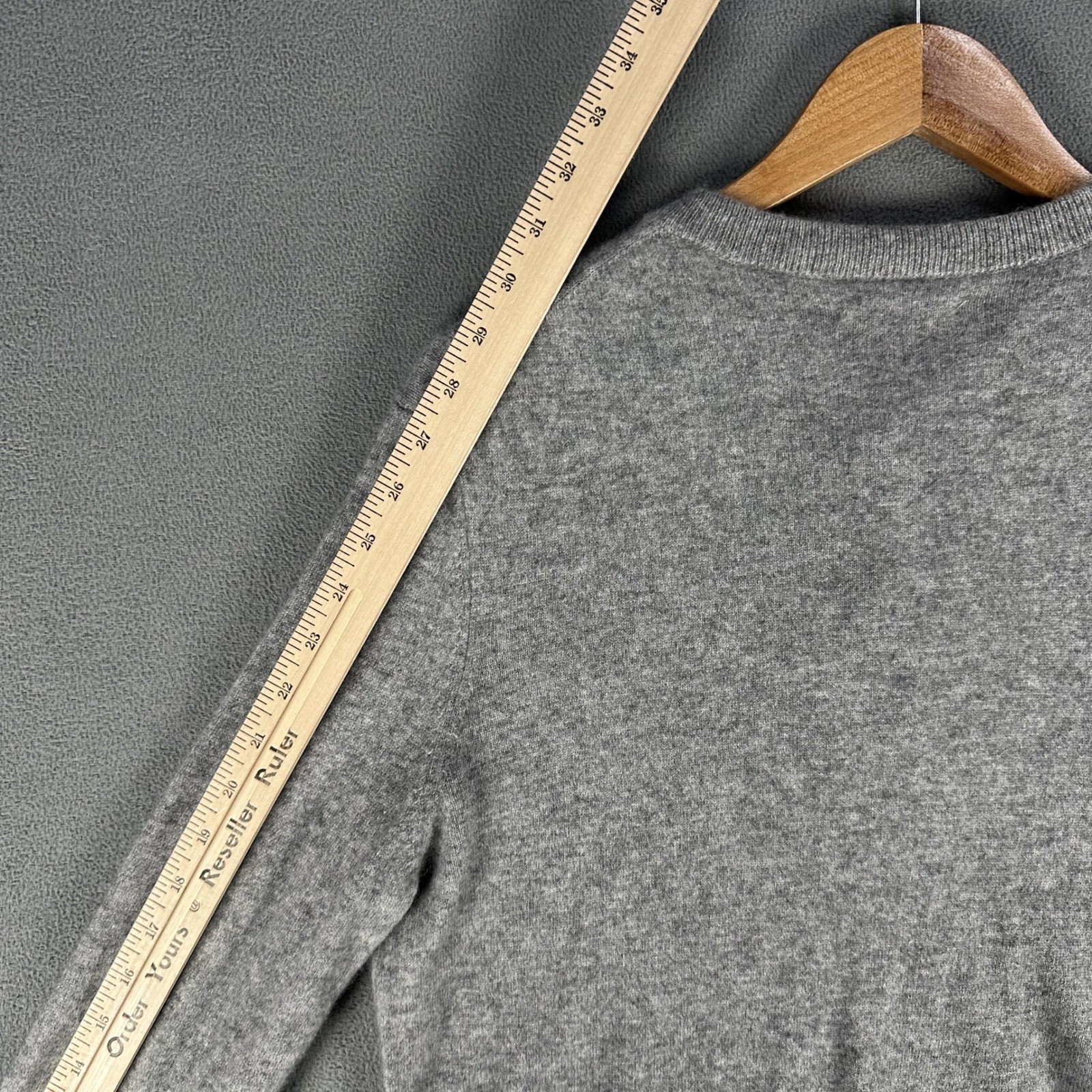 Quince Henley Sweater Mens Large Grey Mongolian Cashmere Quiet Luxury Minimalist