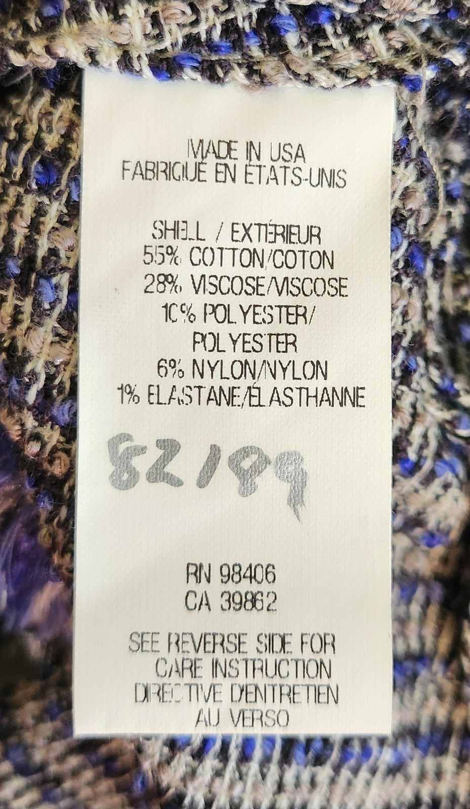 Theyskens’ Theory Jacket Top Clothing 82/89 Jossak Fixa Blue Tweed S10