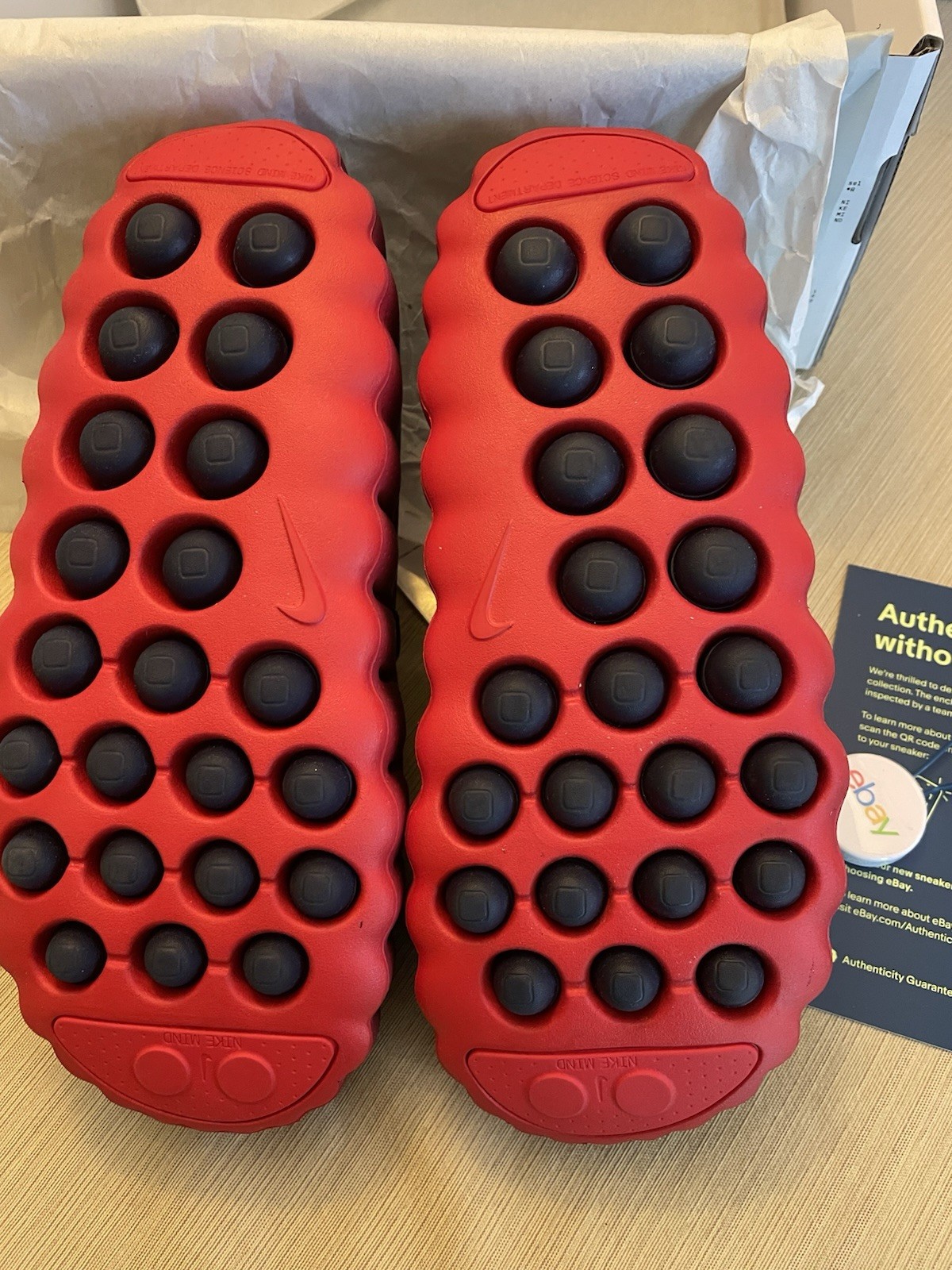 Nike Mind 001 Men’s Slides Team University Red US 9 HQ4307-601 DAMAGED Box