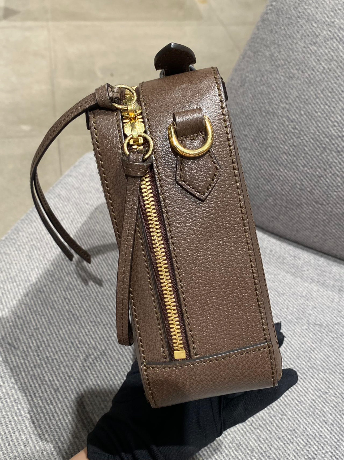 Authentic Gucci Ophidia Small Camera Bag GG Supreme Coated Canvas with Leather