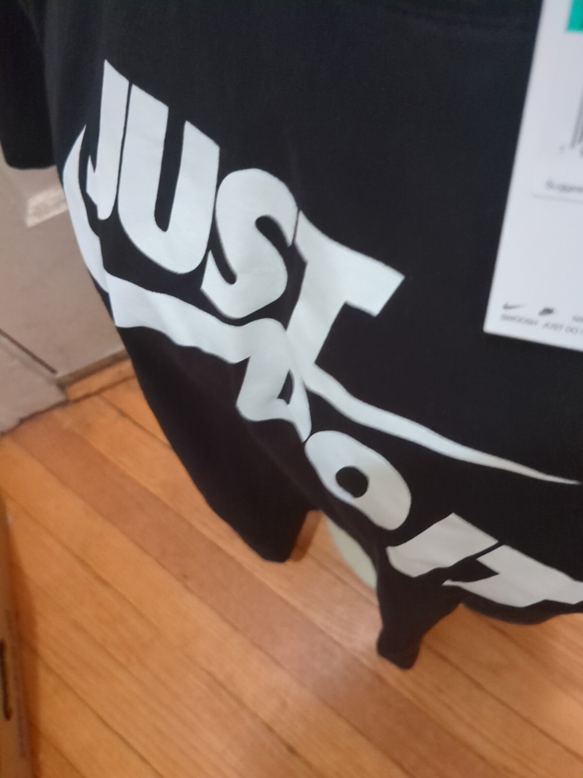 Nike TEE Just Do It Short Sleeve Crew Neck Mens Size XL Black AR5006-011 New
