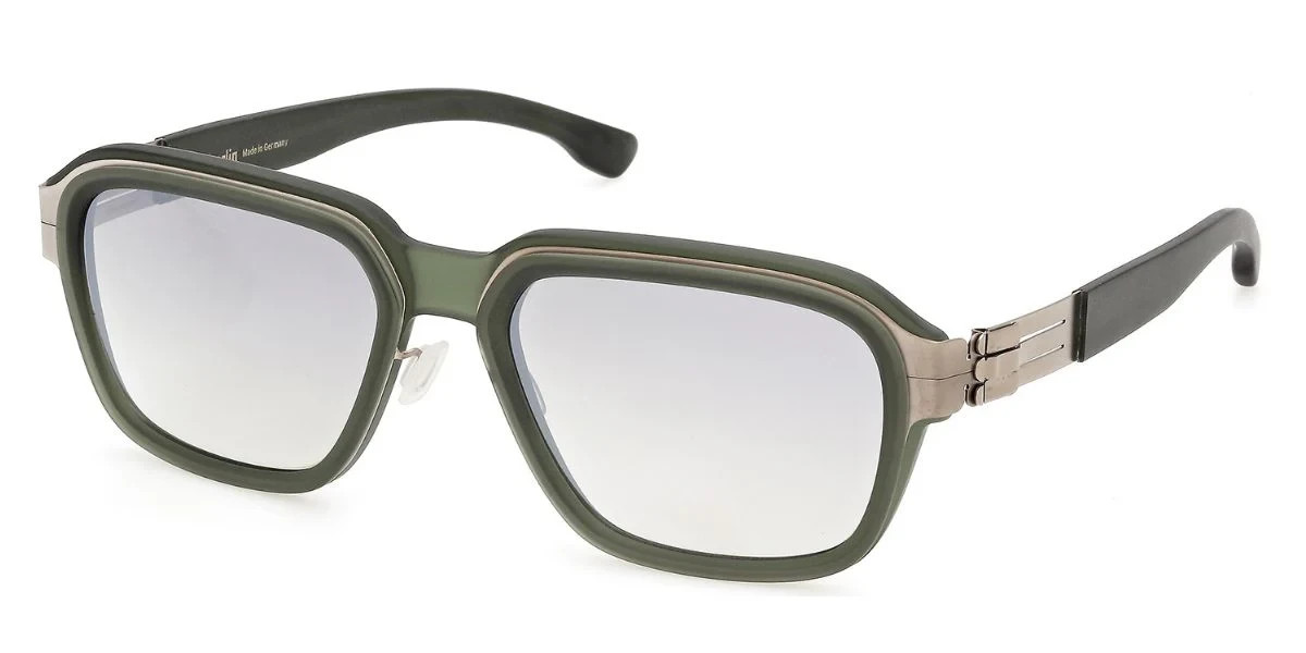 IC! BERLIN BOGART Bronze Sunglasses Gunmetal Authentic New *NO BOX* IC0219 5535G