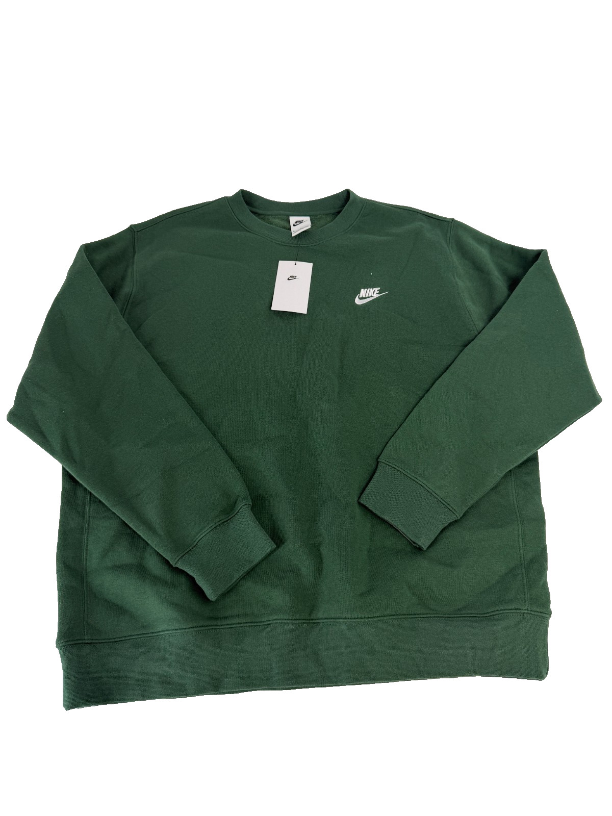 Nike Sportswear Club Fleece Sweatshirt Crewneck Fir Green Men’s Sz S BV2662-323