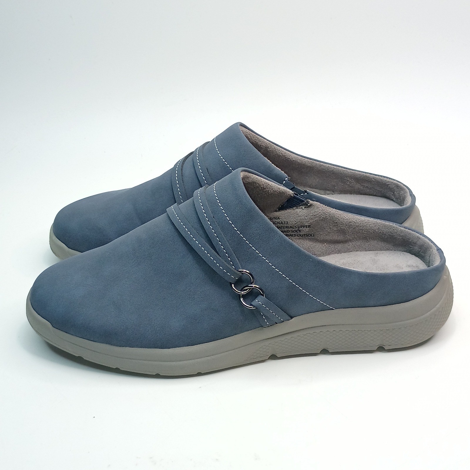 J Sport Gina Mules Women Size 8 Navy Blue Cushioned Memory Foam S5GNA73