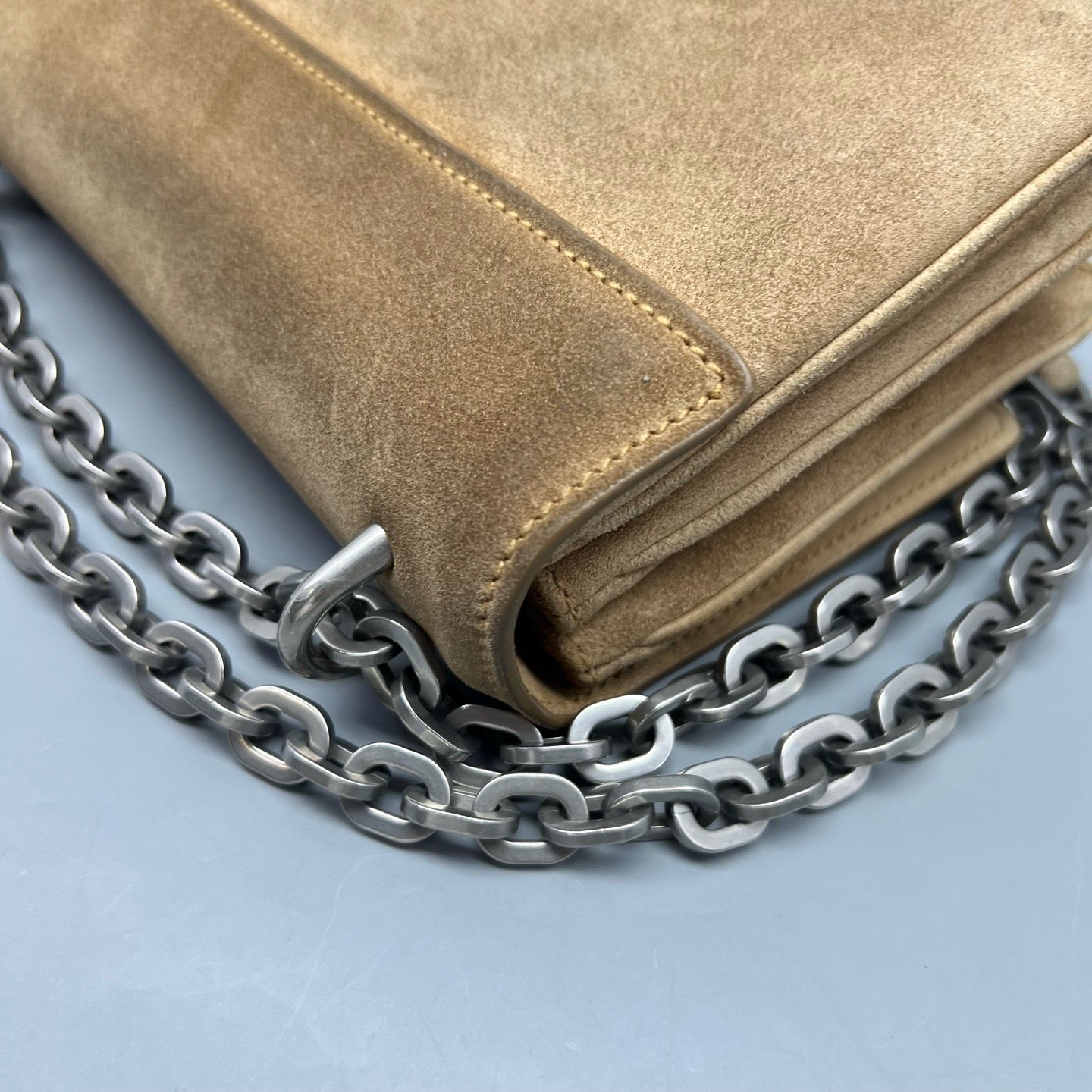 Prada Pre-Owned Authentic Chain Bag 24*15*6cm Nubuck Free Tracked Shipping
