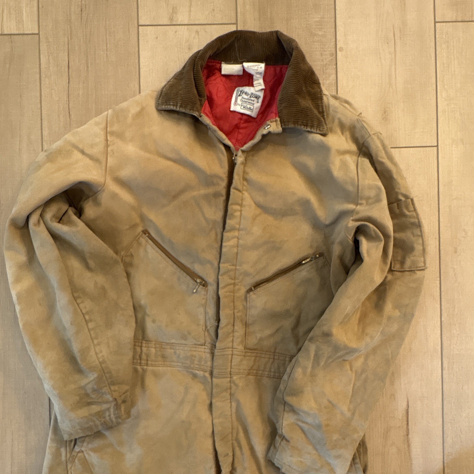 Walls Zero-Zone Insulated Brown Canvas Coveralls Men’s L Regular 94-81035BW