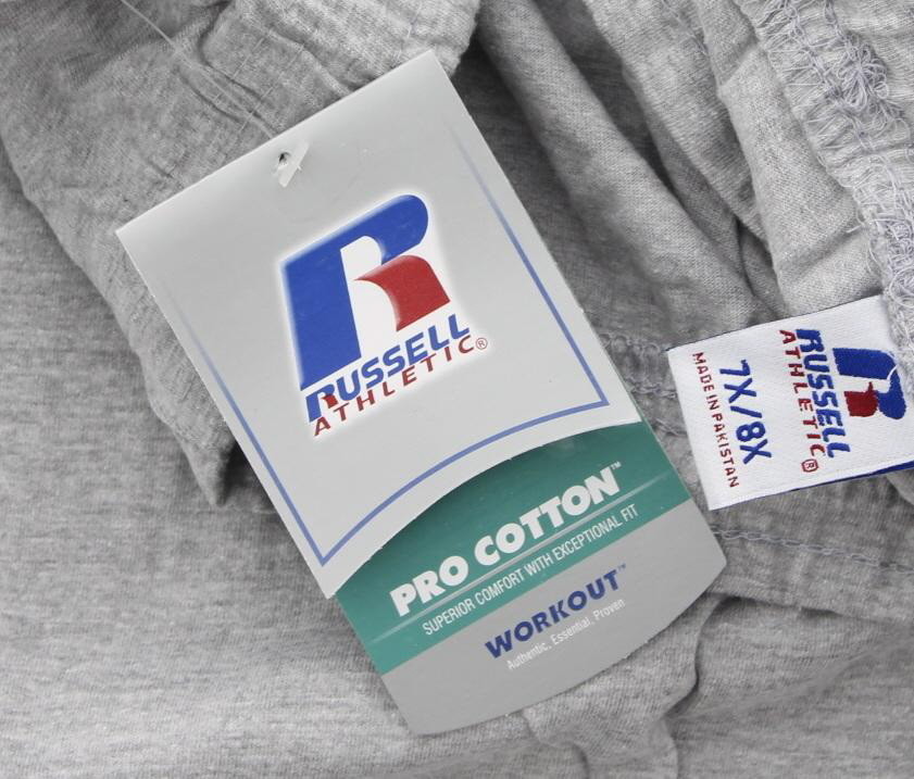 Russell Gym Shorts, Men’s Pro Cotton Big and Tall Workout Gym Short, Drawstring