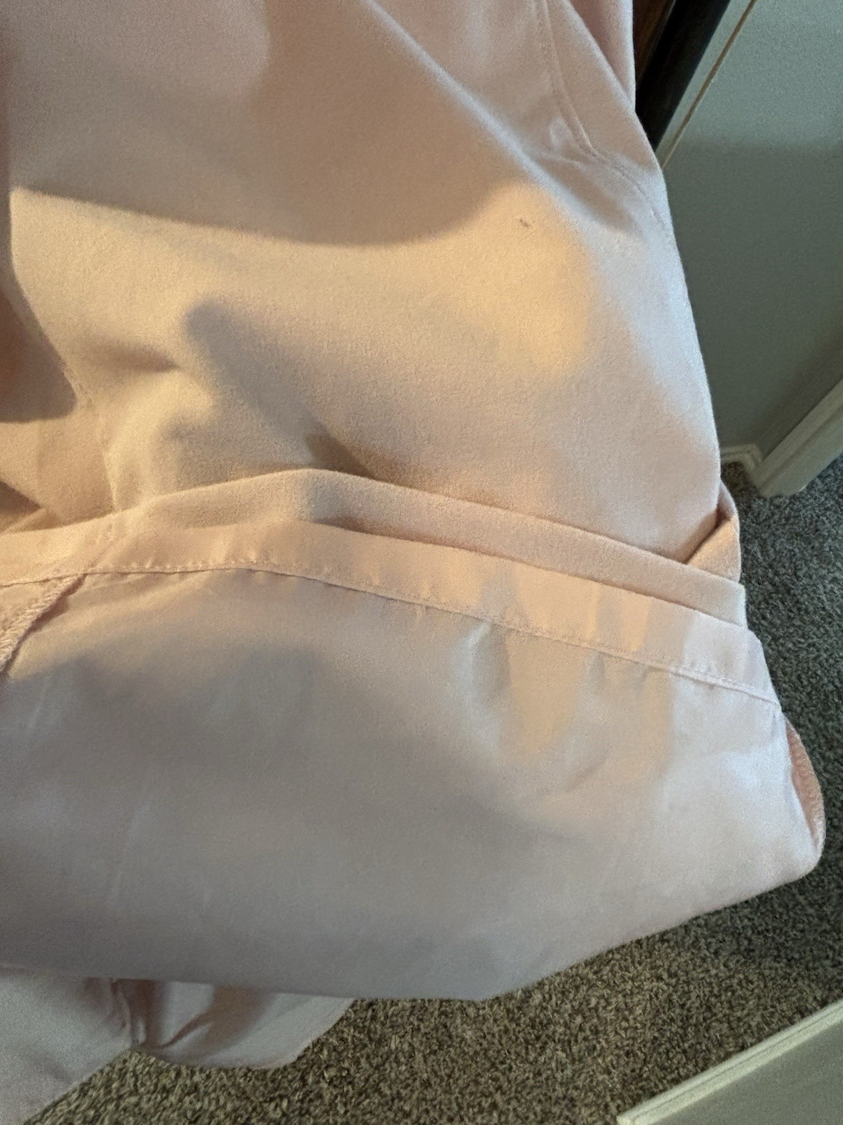 Calvin Klein Pink Solid Sheath Dress Ruffle Shoulder Sleeveless Knee 6P