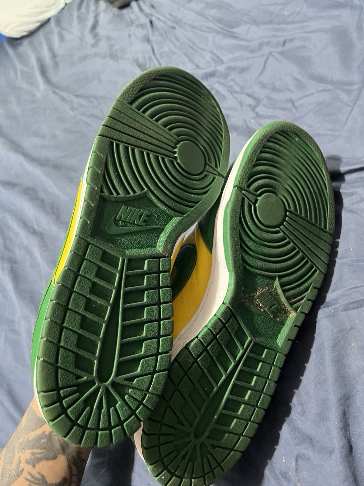 Nike Dunk Low SP 2020 Brazil CU1727-700 Low Top Leather Lace Up Green Size 12
