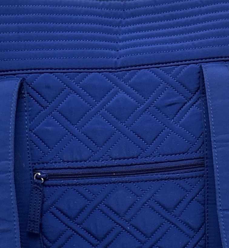 Vera Bradley Original Tote, Navy Blue Diamond Quilted, 15”X16”, NWOT