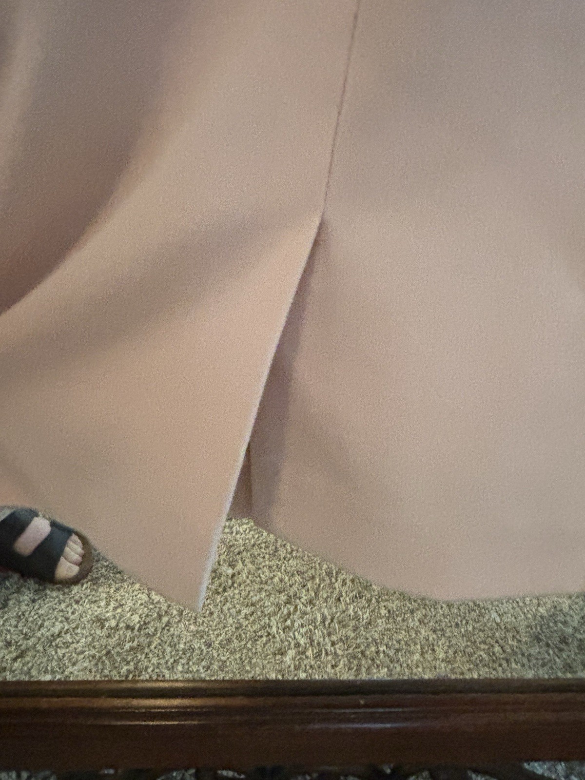 Calvin Klein Pink Solid Sheath Dress Ruffle Shoulder Sleeveless Knee 6P