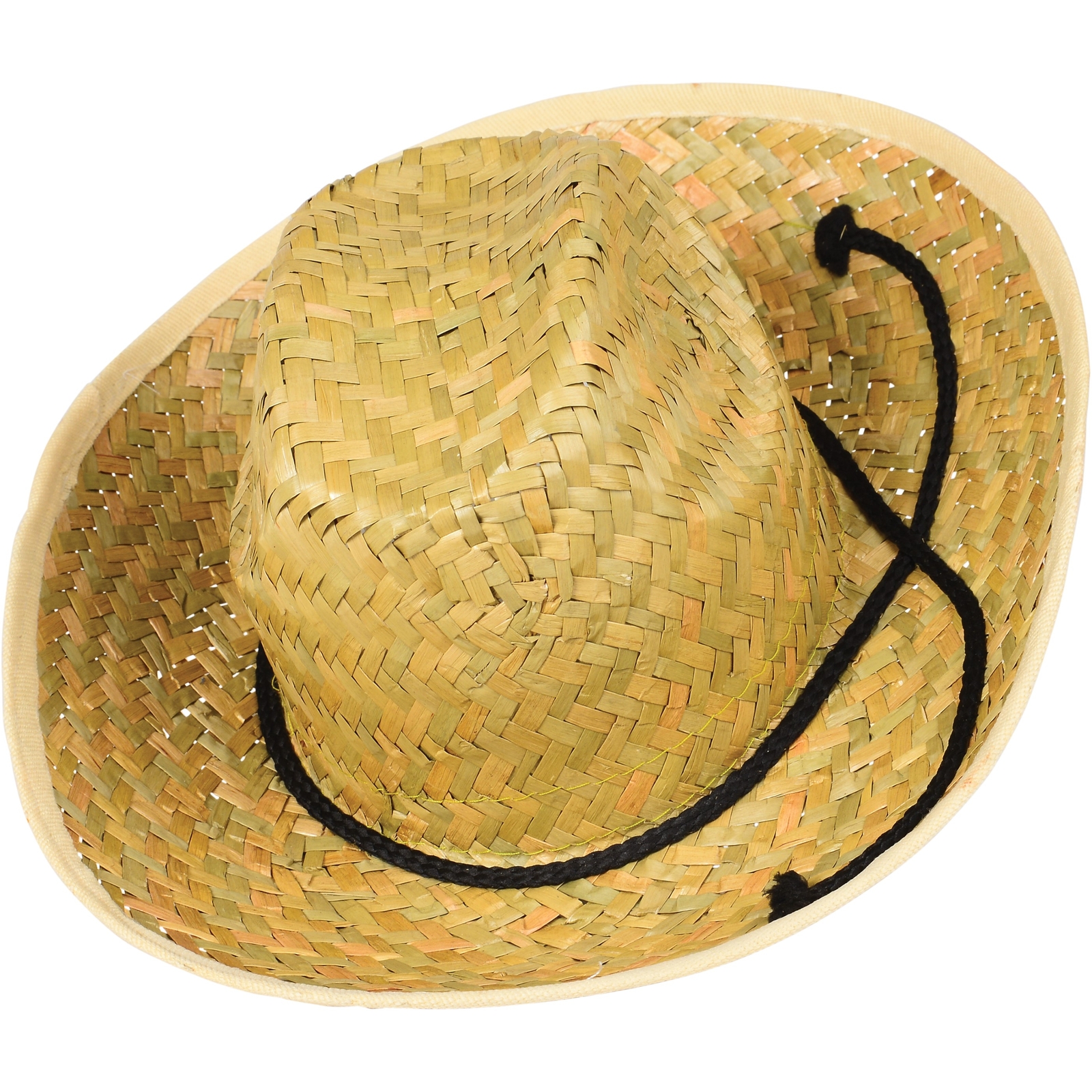 Straw Weave Barn Dance Costume Tan Halloween Cowboy Cowboy Hat, O/S 6.25IN DIA