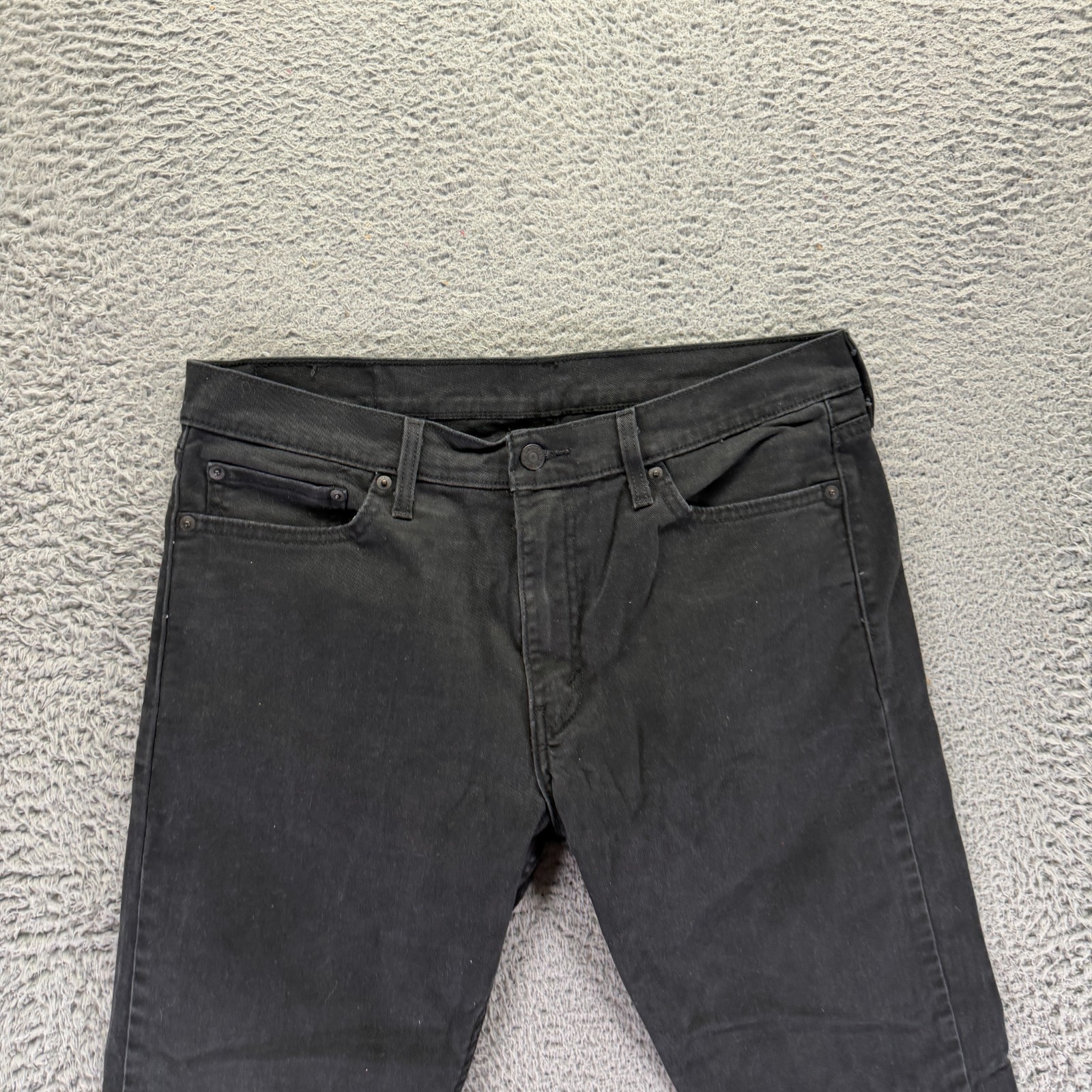 Levi’s 513 Jeans Mens 33×32 Black Cotton Denim Straight Travel Workwear Stretch