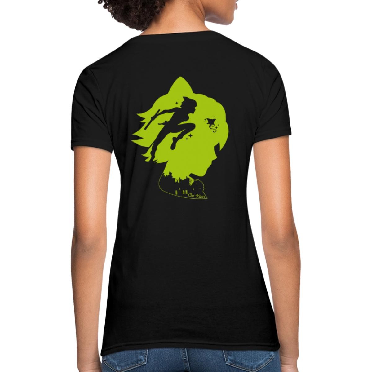 Miraculous Cat Noir Outline Front & Back Print Women’s T-Shirt