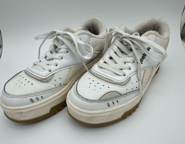 Reebok Smash Edge Platform Sneakers Chalk White Forest Green