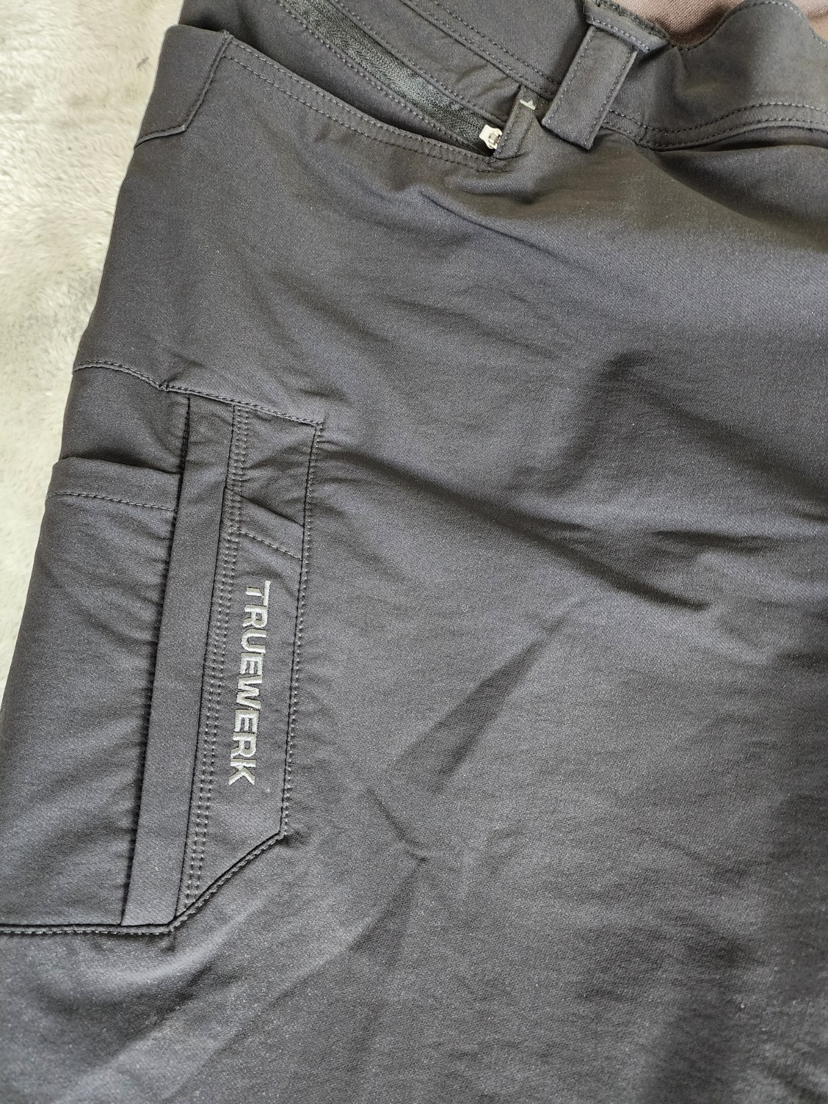 TRUEWERK T2 WerkPant Men’s Black Canvas Workwear Pants Regular Fit 44W