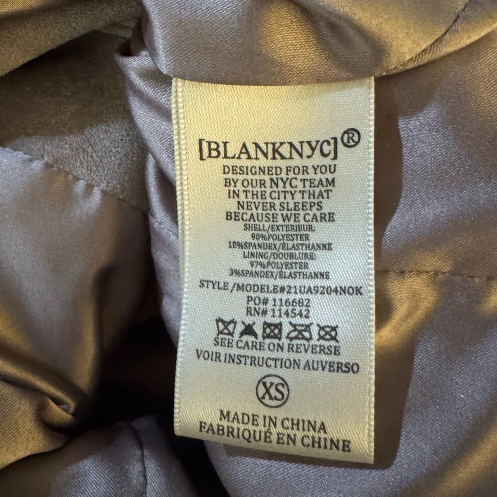 Blank NYC Faux Suede Moto Jacket – Sand Stone XS