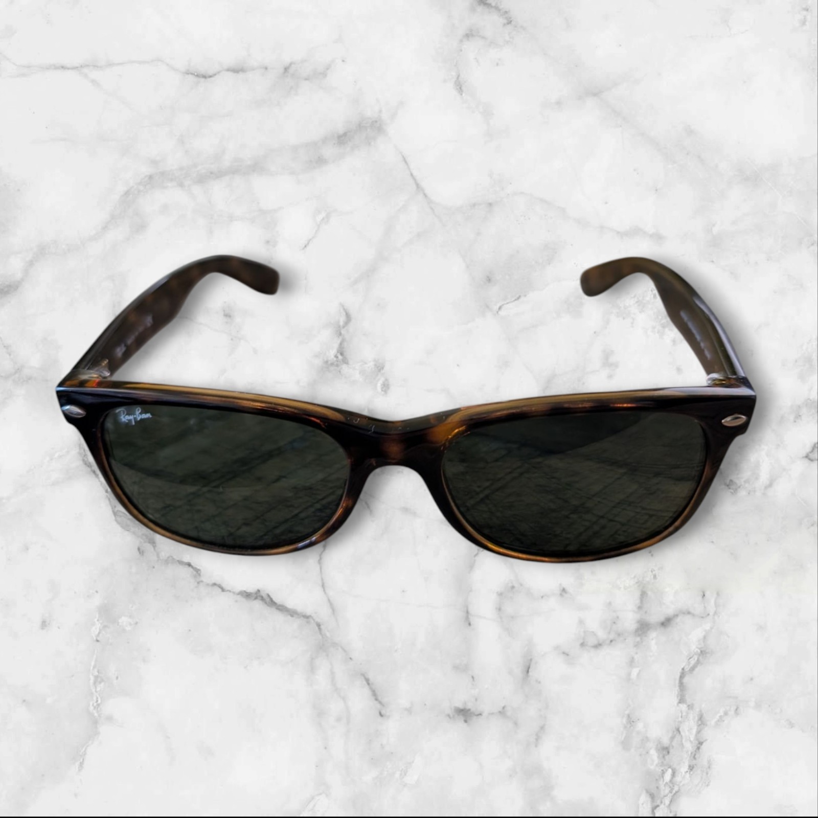 Ray Ban RB2132 New Wayfarer 902 Tortoise Polarized Sunglasses Italy 55[]18 Great