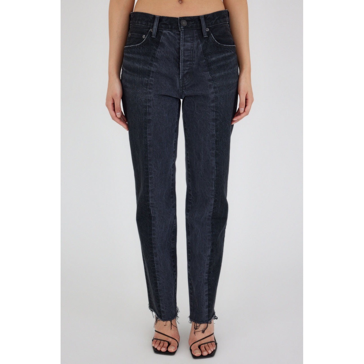 Moussy Vintage MV Hearthstone Straight Black Two Tone Jeans 540HSC11-5250 Sz 29