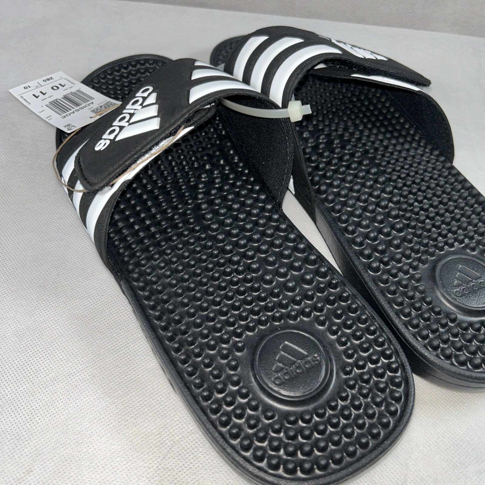 Adidas Adissage Post-Workout Massage Slides – Core Black F35580 Sz 10 Mens