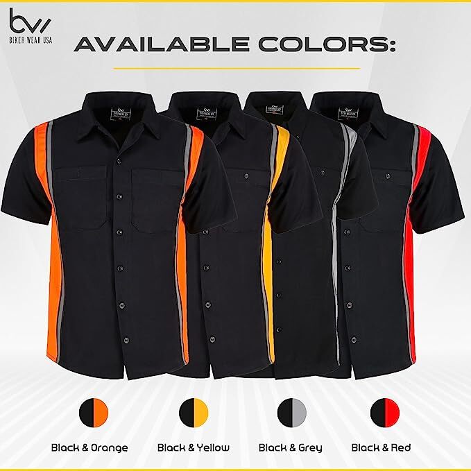 MEN’S WORK SHIRT-HEAVY DUTY MECHANICAL/INDUSTRIAL WITH REFLECTIVE SAFETY LINING